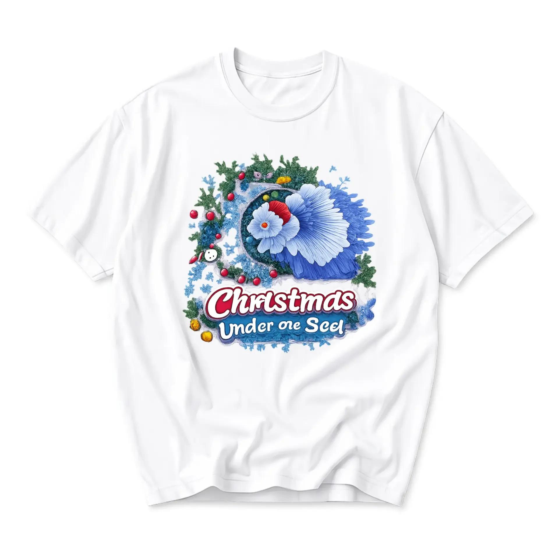 Funny Shirt Christmas under One Seel Graphic Tee Unisex Holiday Crew Neck