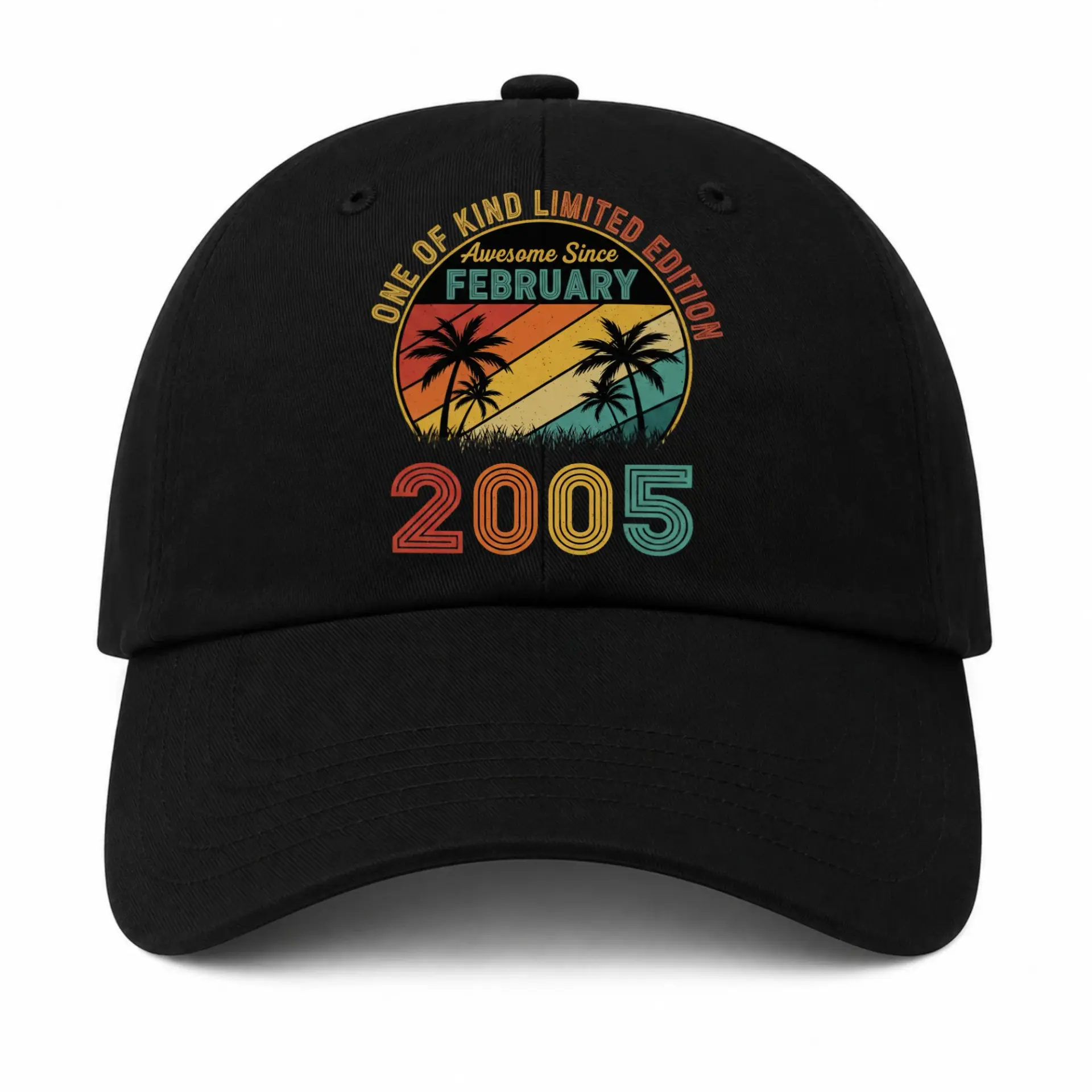 Vinyl Sticker Pack One of a Kind Limited Edition Awesome Since February 2005 Vintage Retro Tropical Sunset Decals