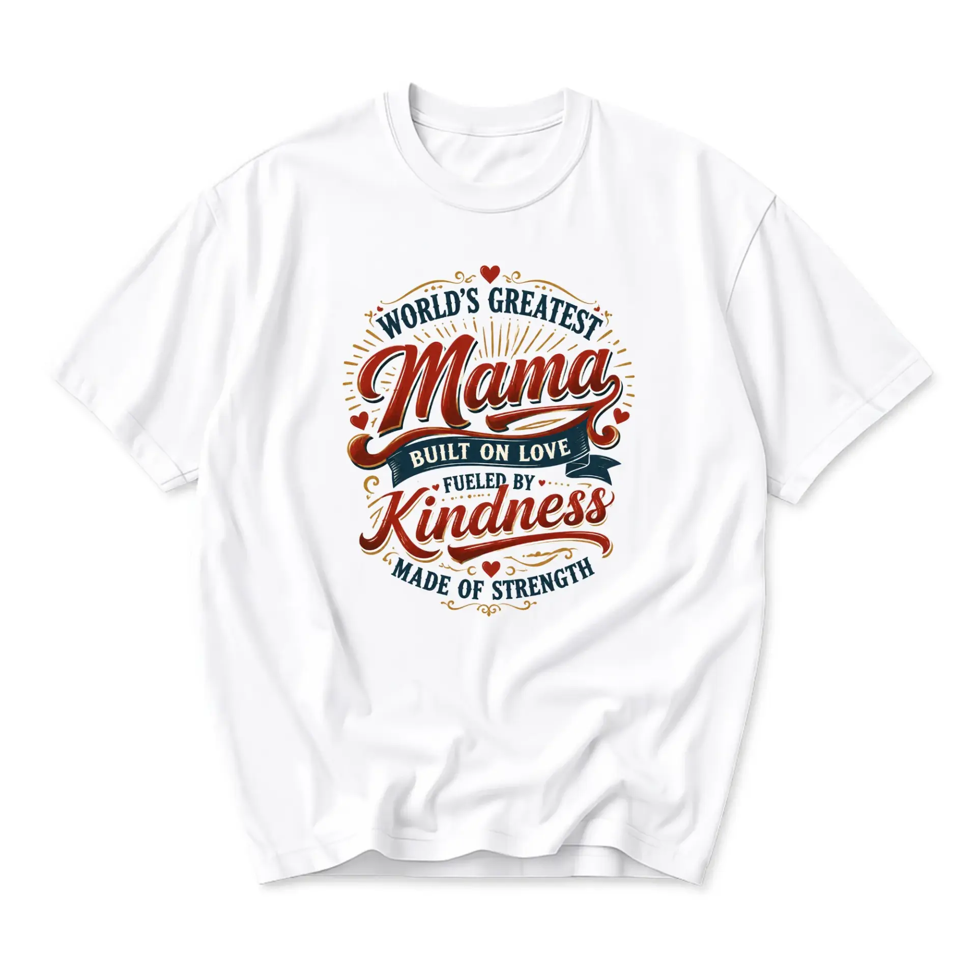 Graphic Tee World's Greatest Mama Shirt Short Sleeve Crew Neck Unisex Everyday Casual Apparel for Self Expression