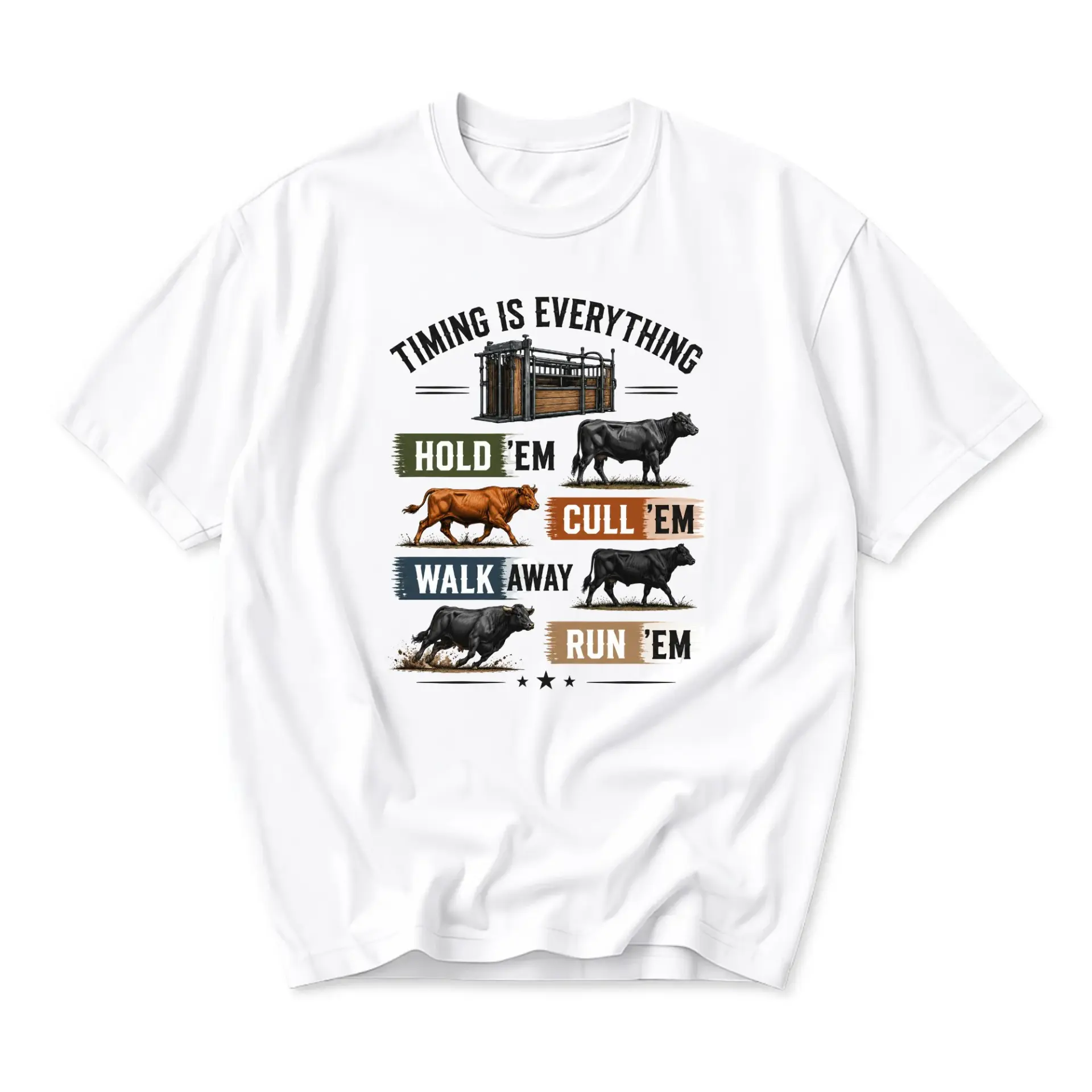 Graphic Tee Cattle Rancher Shirt Funny Farmer Gift Unisex Crew Neck Apparel