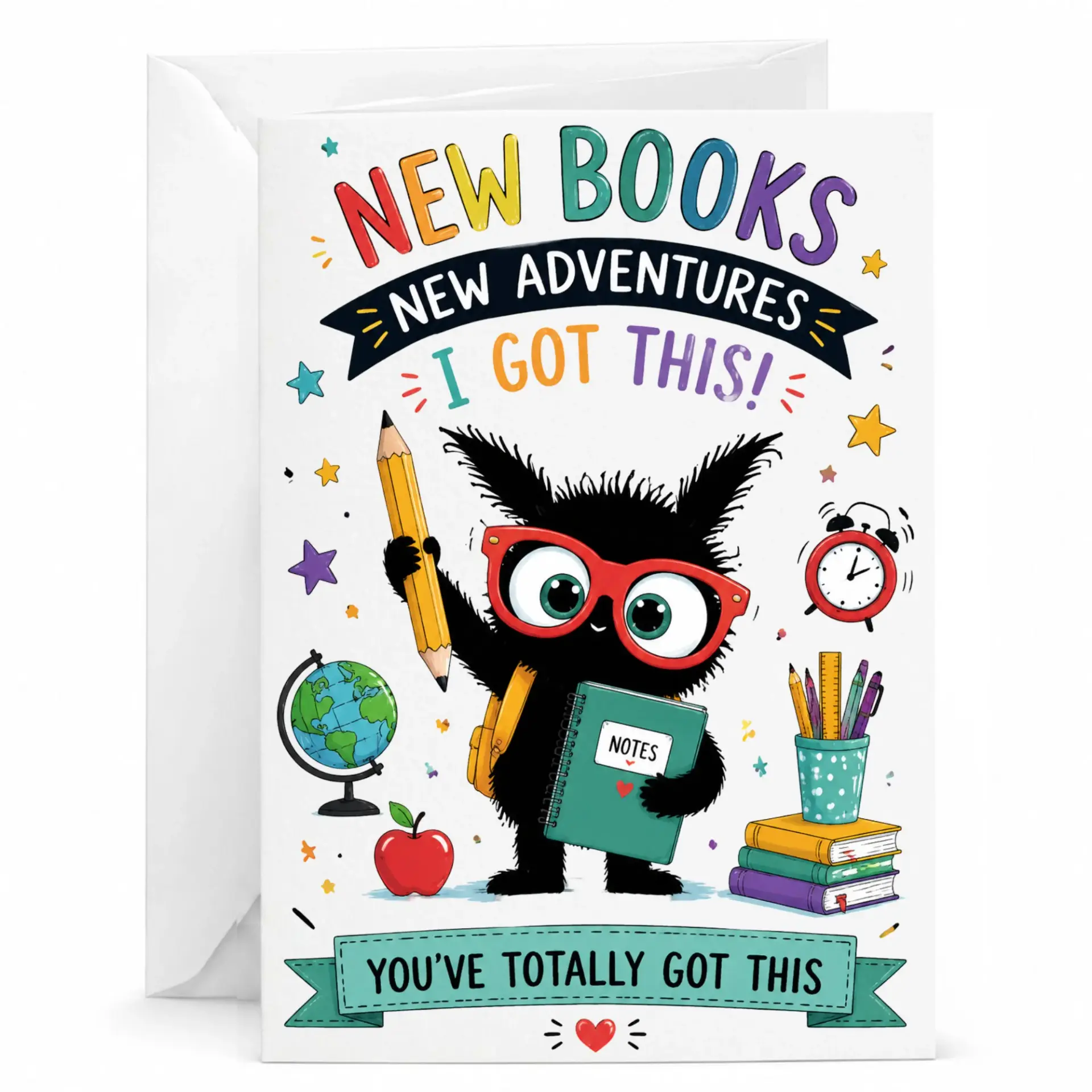 Inspirational Greeting Card New Books Encouragement for Milestone Achievement and Motivation