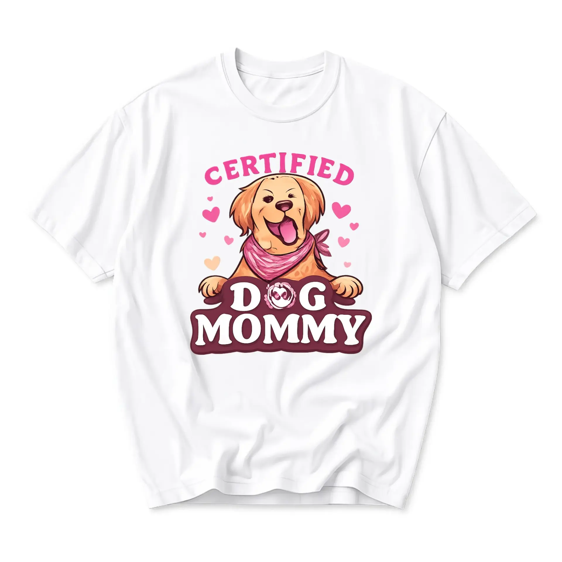 Funny Shirt Certified Dog Mommy Graphic Tee for Pet Owners Casual Unisex