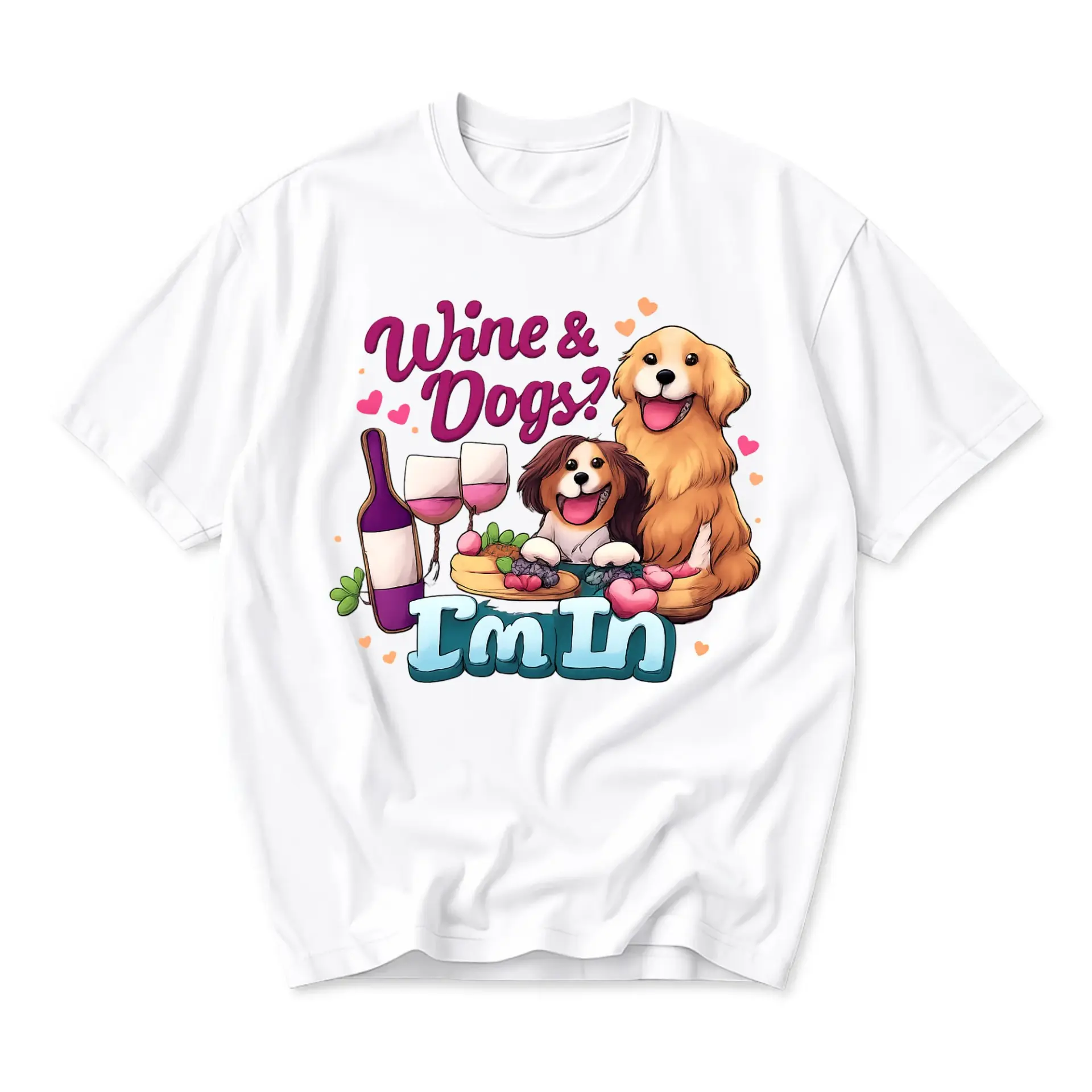 Funny Shirt Wine and Graphic Tee Unisex Crew Neck Casual Cotton Blend Short
