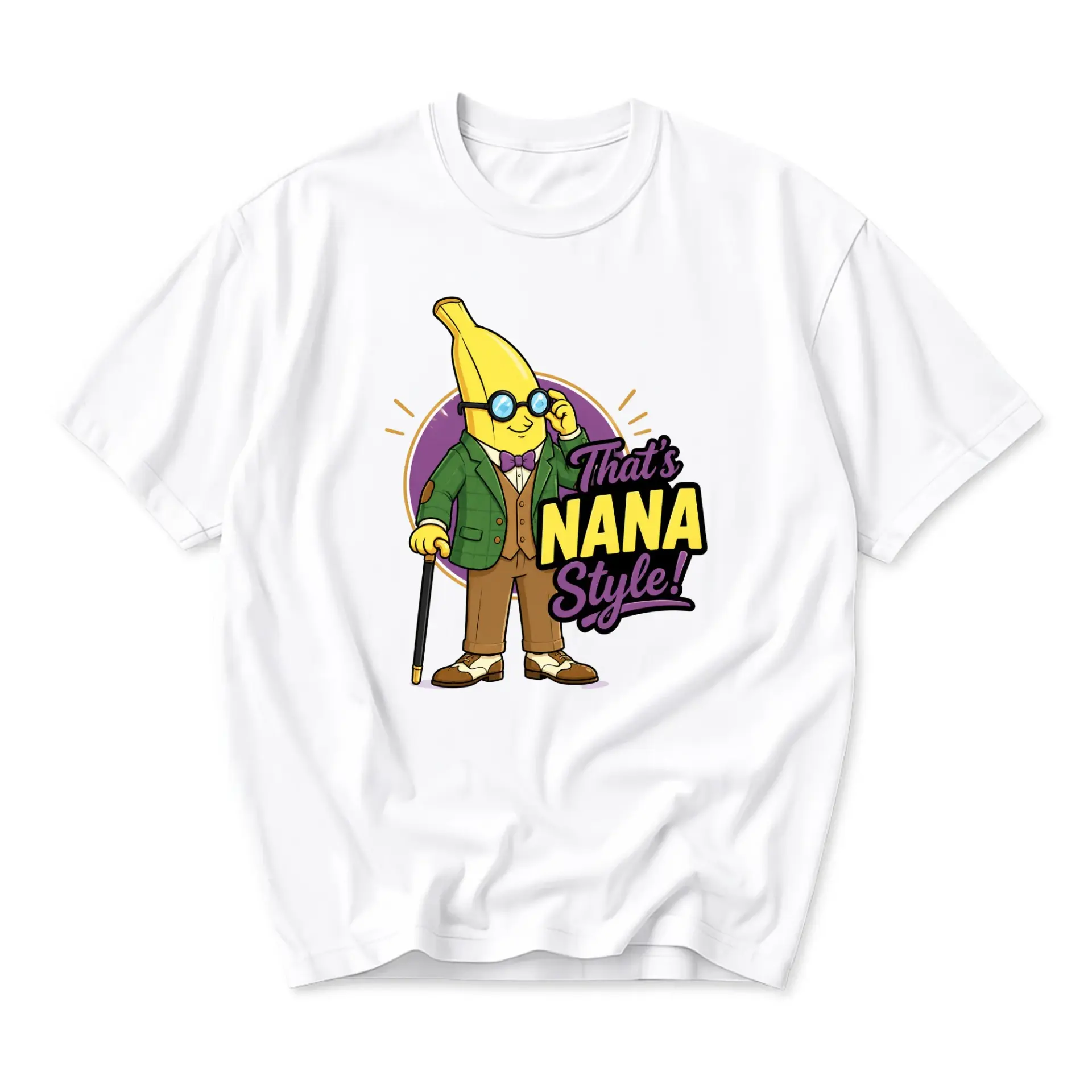 Funny Shirt That's Nana Style Banana Graphic Tee Unisex Casual Crew Neck