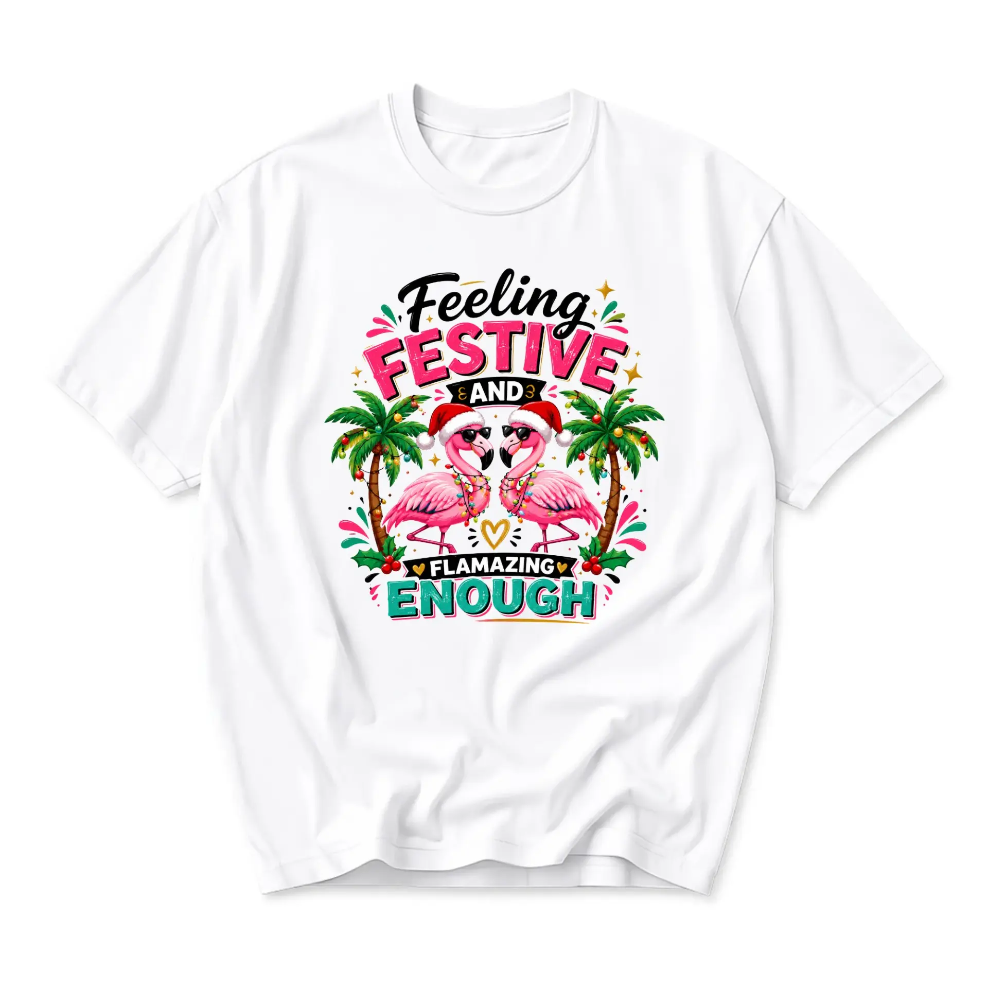 Funny Shirt and Flamazing Enough Graphic Tee Tropical Holiday Flamingo