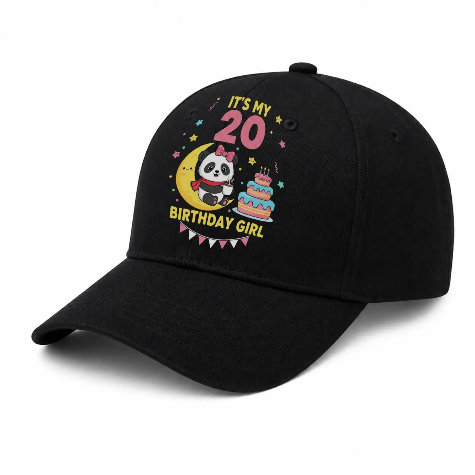 Baseball Cap Featuring Cute Panda Design Embroidered Casual Hat Gift