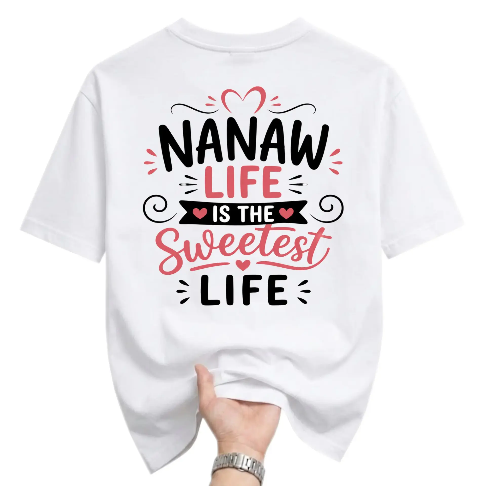 Funny Shirt Nana Life Is the Sweetest Graphic Tee Casual Unisex Crew Neck