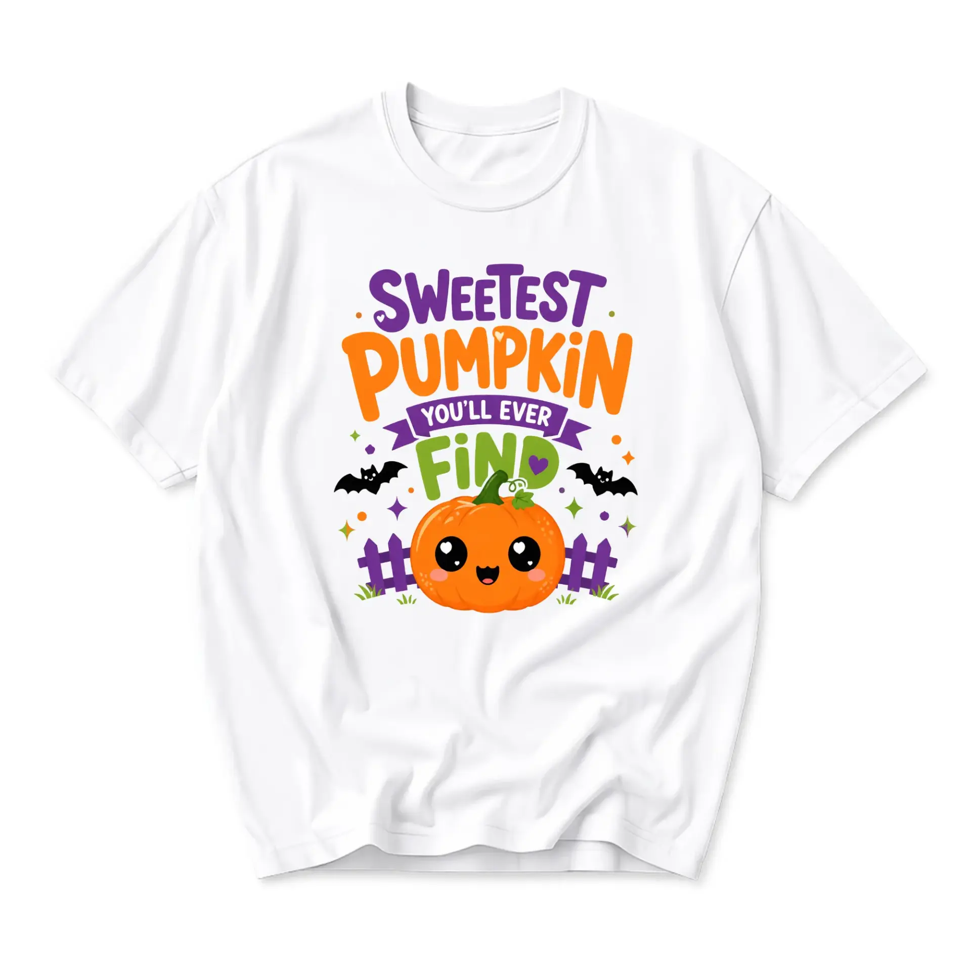 T-shirt Sweetest Pumpkin You Will Ever Find Graphic Tee Cute Fall Season Shirt for Casual Wear and Autumn Enthusiasts