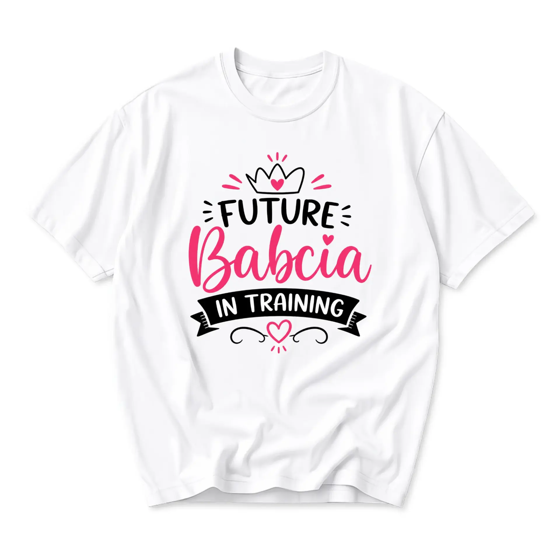 Graphic Tee Future Babcia in Training Unisex Crew Neck Shirt Casual Comfortable Everyday Apparel Soft Cotton Blend