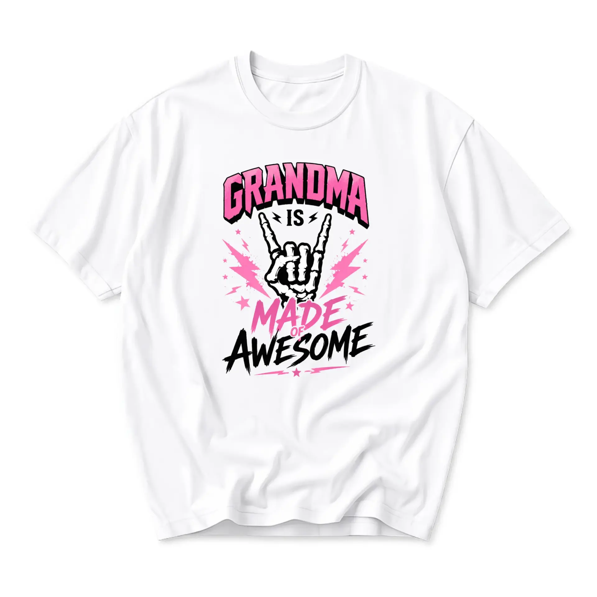 Funny Shirt Grandma Is Made of Awesome Graphic Tee Unisex Crew Neck Short
