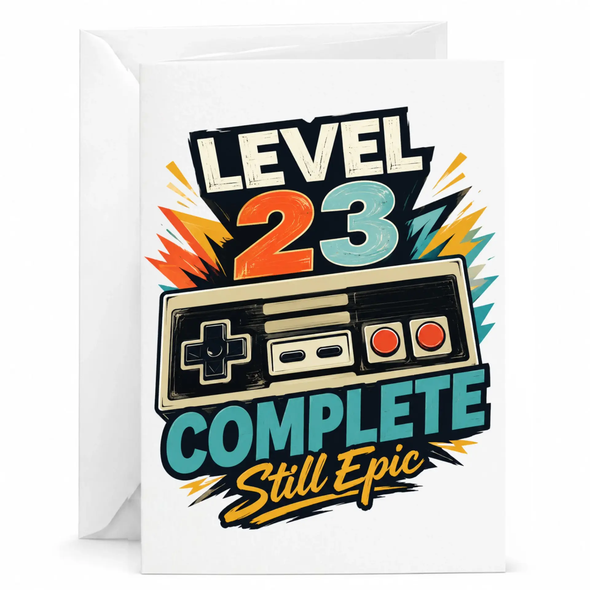 Birthday Card Level 23 Complete Still Epic Gaming Themed Greeting Card for Twenty Third Birthday Celebration