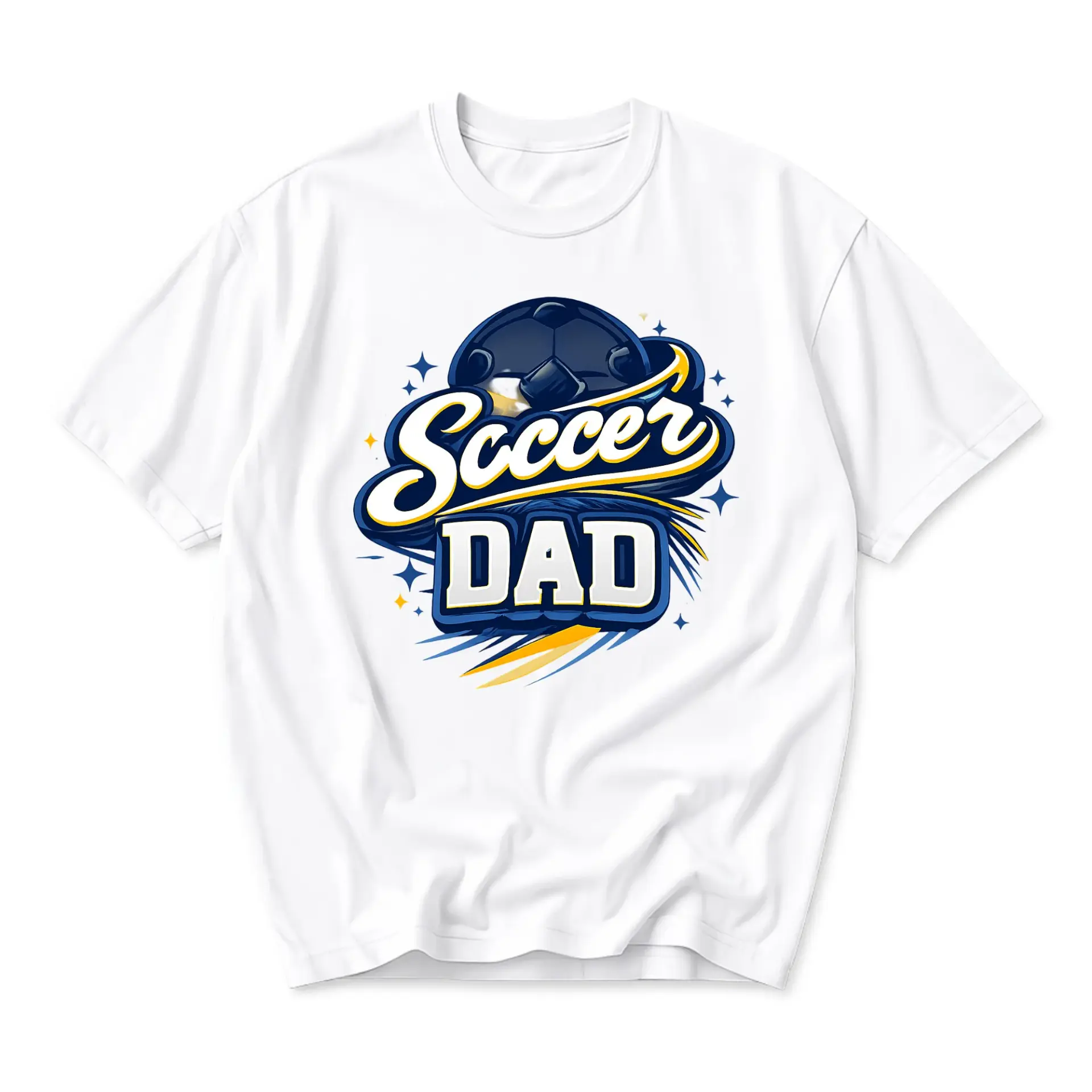 Funny Shirt Soccer Dad Graphic Tee Unisex Crew Neck Casual Cotton Blend