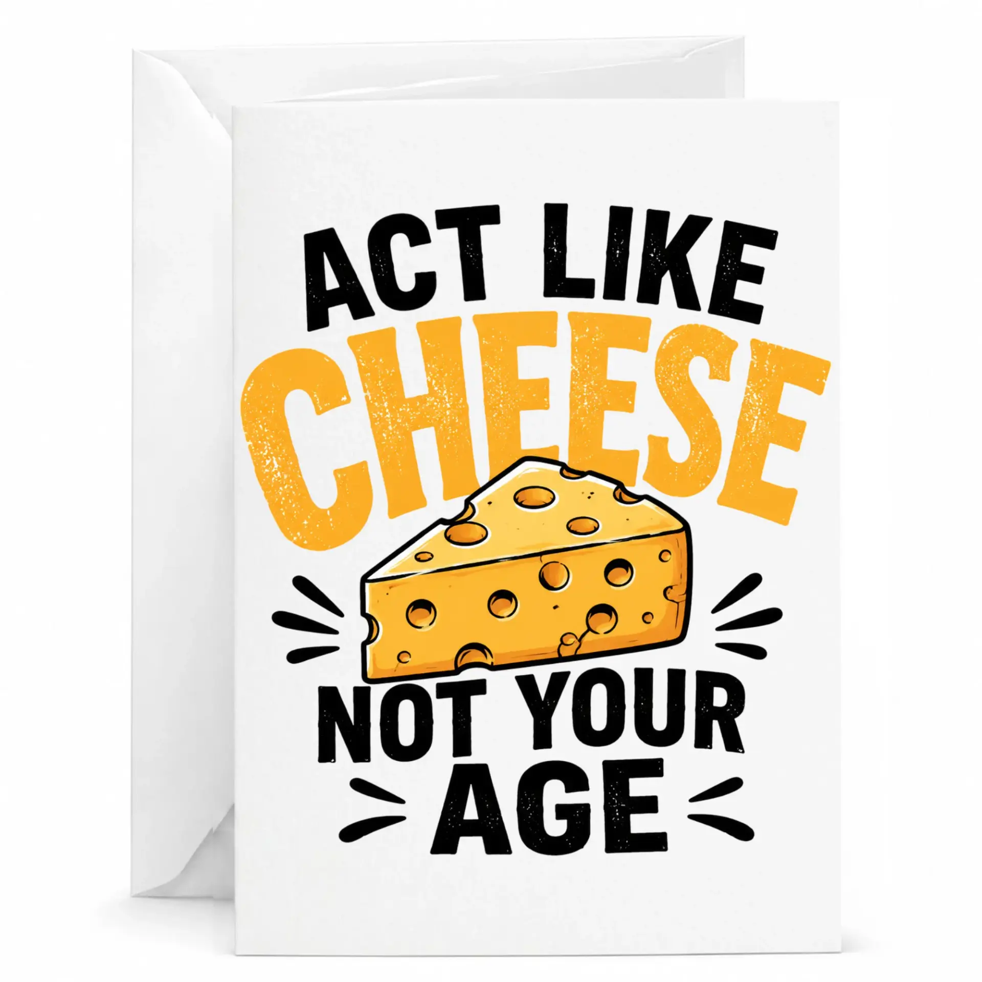 Birthday Card Funny Cheese Theme Like Not Your Age