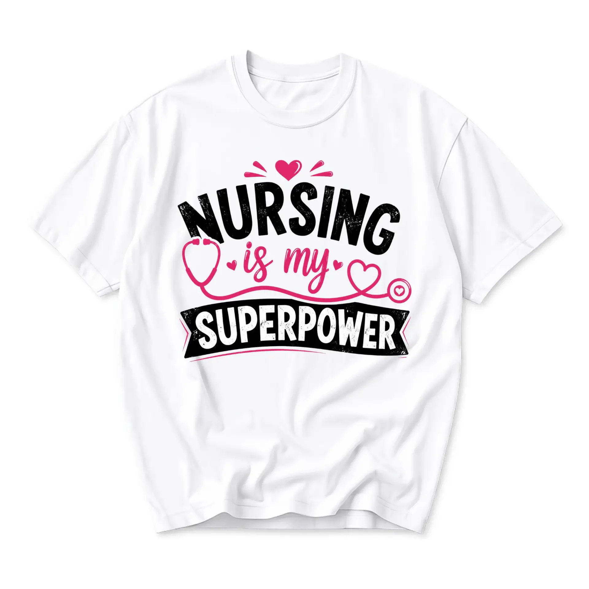 Graphic Tee Nursing Is My Superpower Unisex Crew Neck Shirt Profession Inspired Medical Healthcare Apparel Casual Top