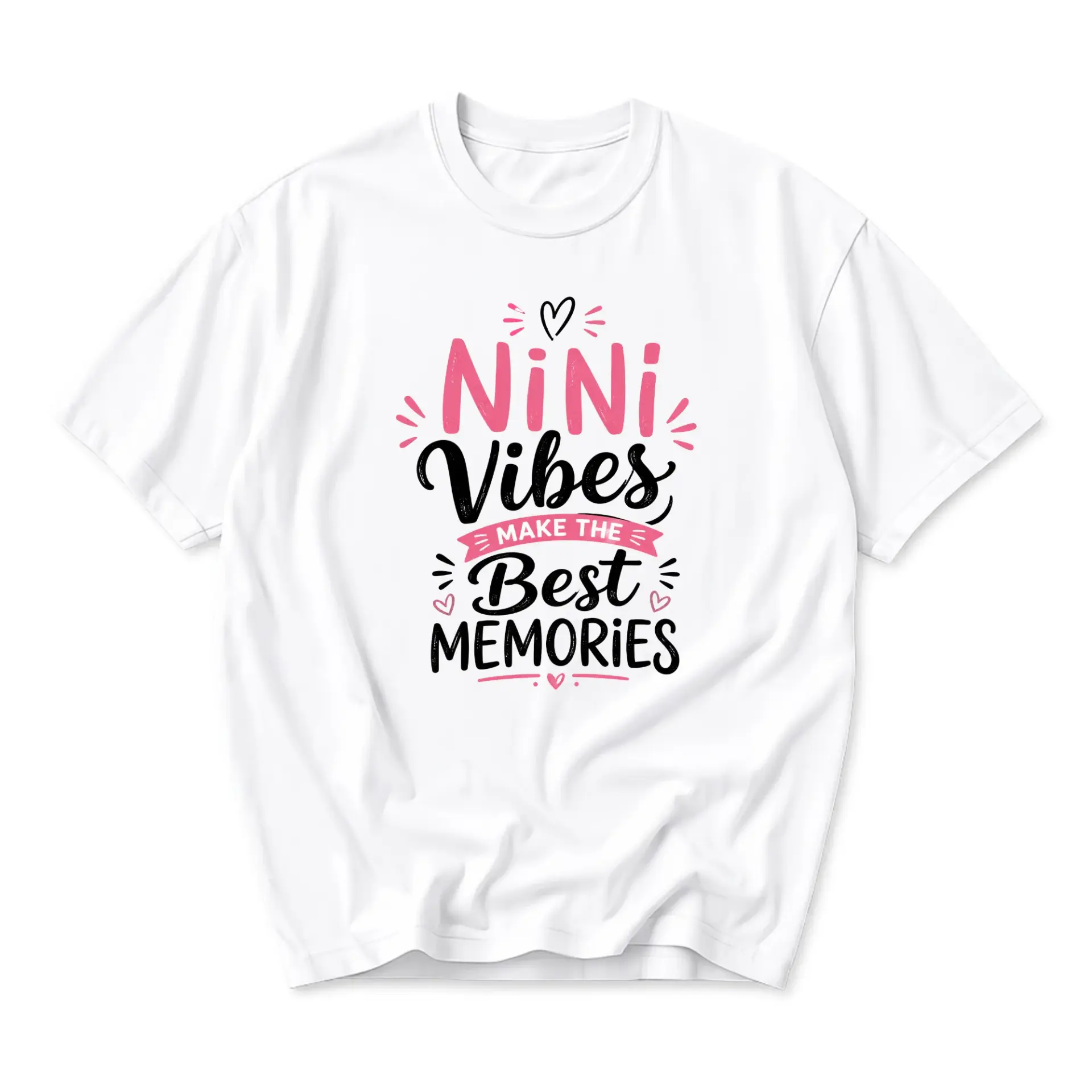 Graphic Tee Nini Make the Best Memories Casual Unisex Crew Neck Shirt