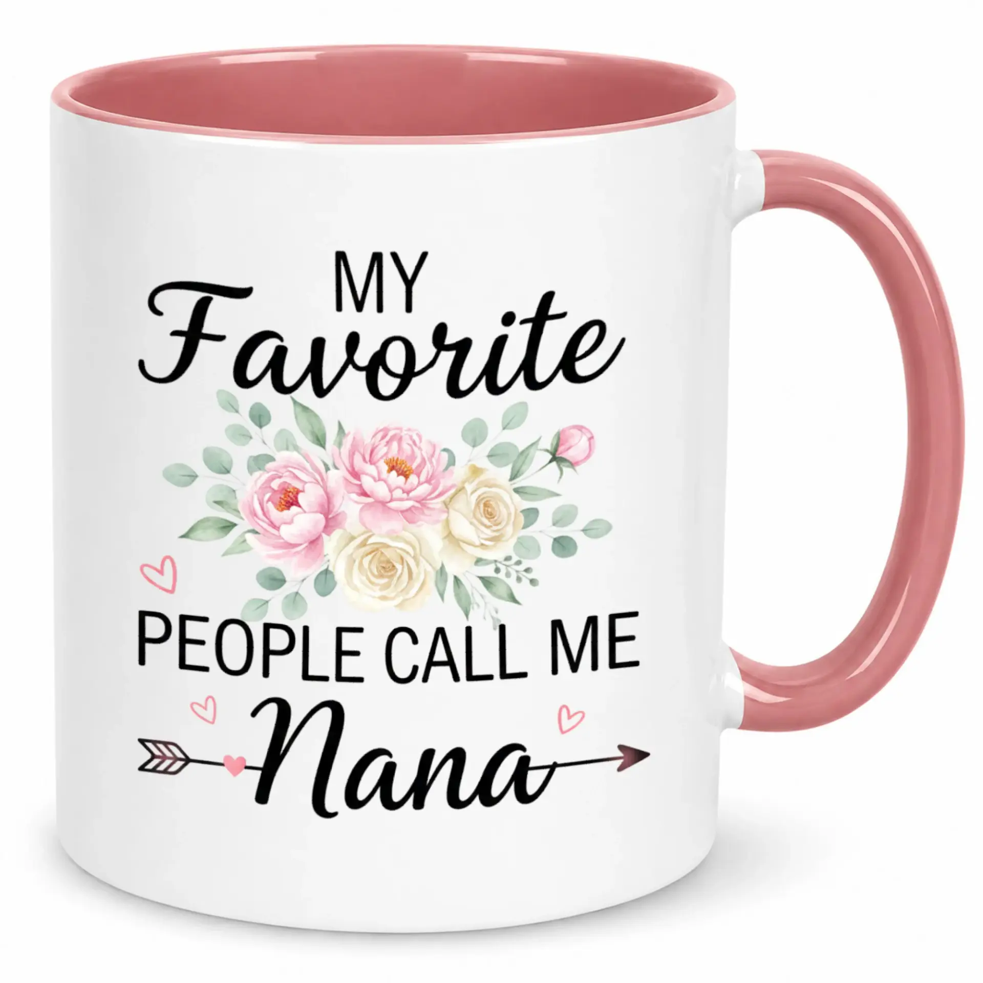 Nana Appreciation Ceramic Coffee Mug with Floral Design 11oz or 15oz White Glossy Drinkware for Grandmothers Thoughtful Gift Idea
