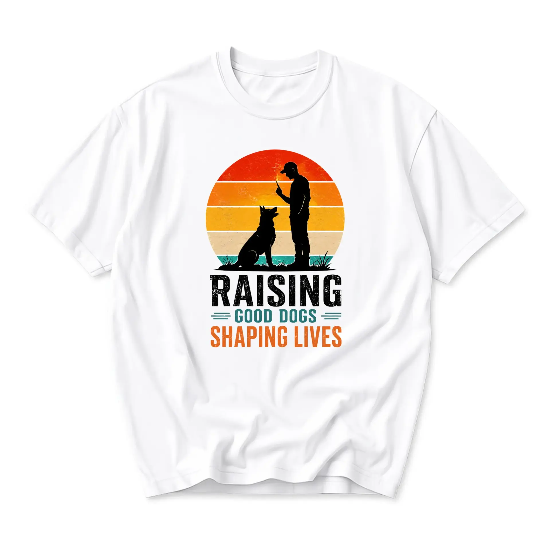 Graphic Tee Raising Good Shaping Lives Unisex Crew Neck Shirt Casual Dog