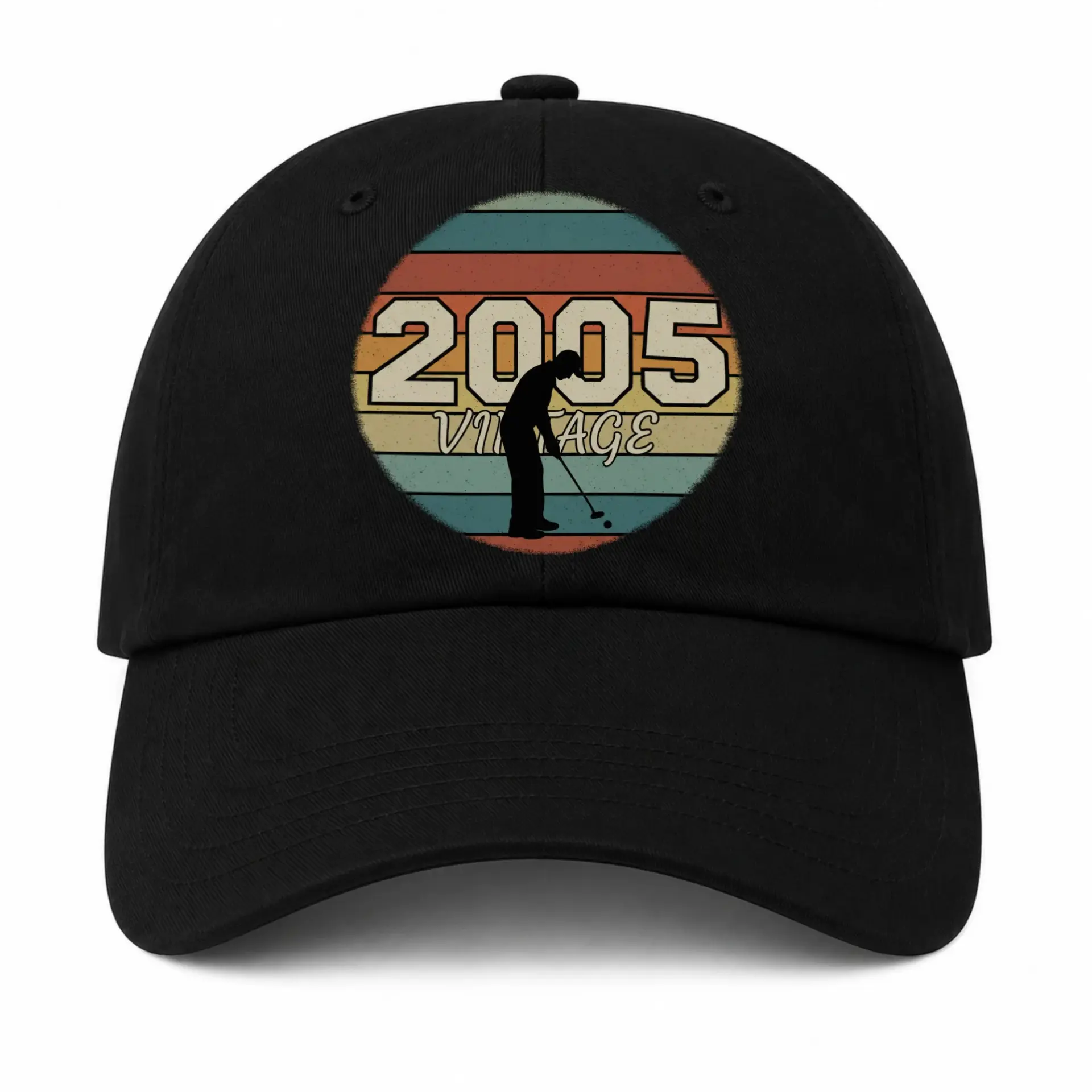 Baseball Cap Vintage Golf Graphic Hat Breathable Cotton Sun Protection