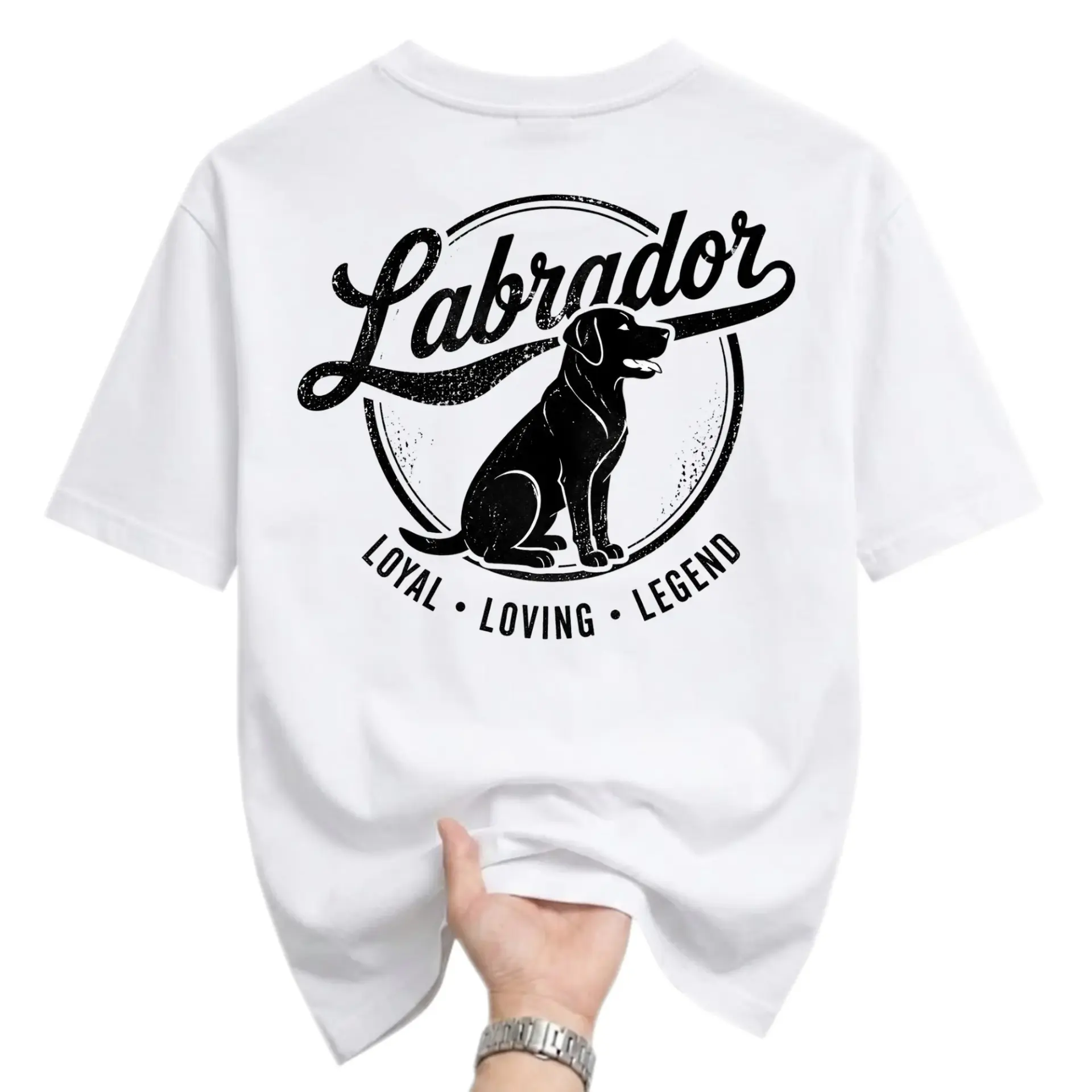 Graphic Tee Labrador Loyal Loving Legend Dog Lover Unisex T-Shirt Crew Neck Soft Casual Everyday White
