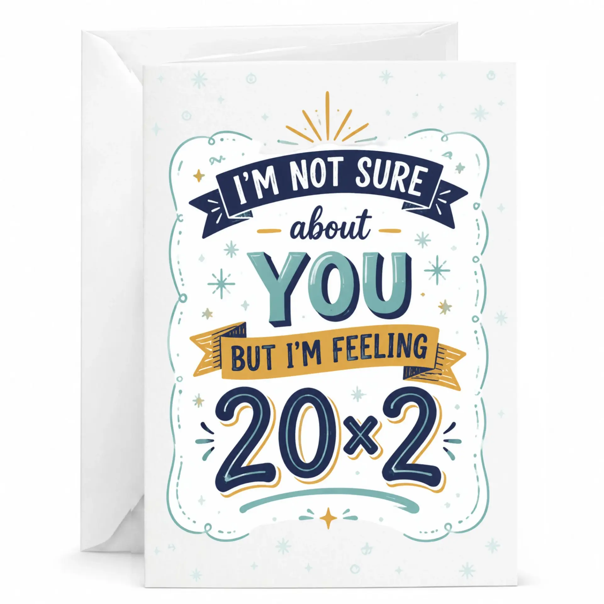 Funny Birthday Card for 40th Milestone Humorous Greeting with Envelope