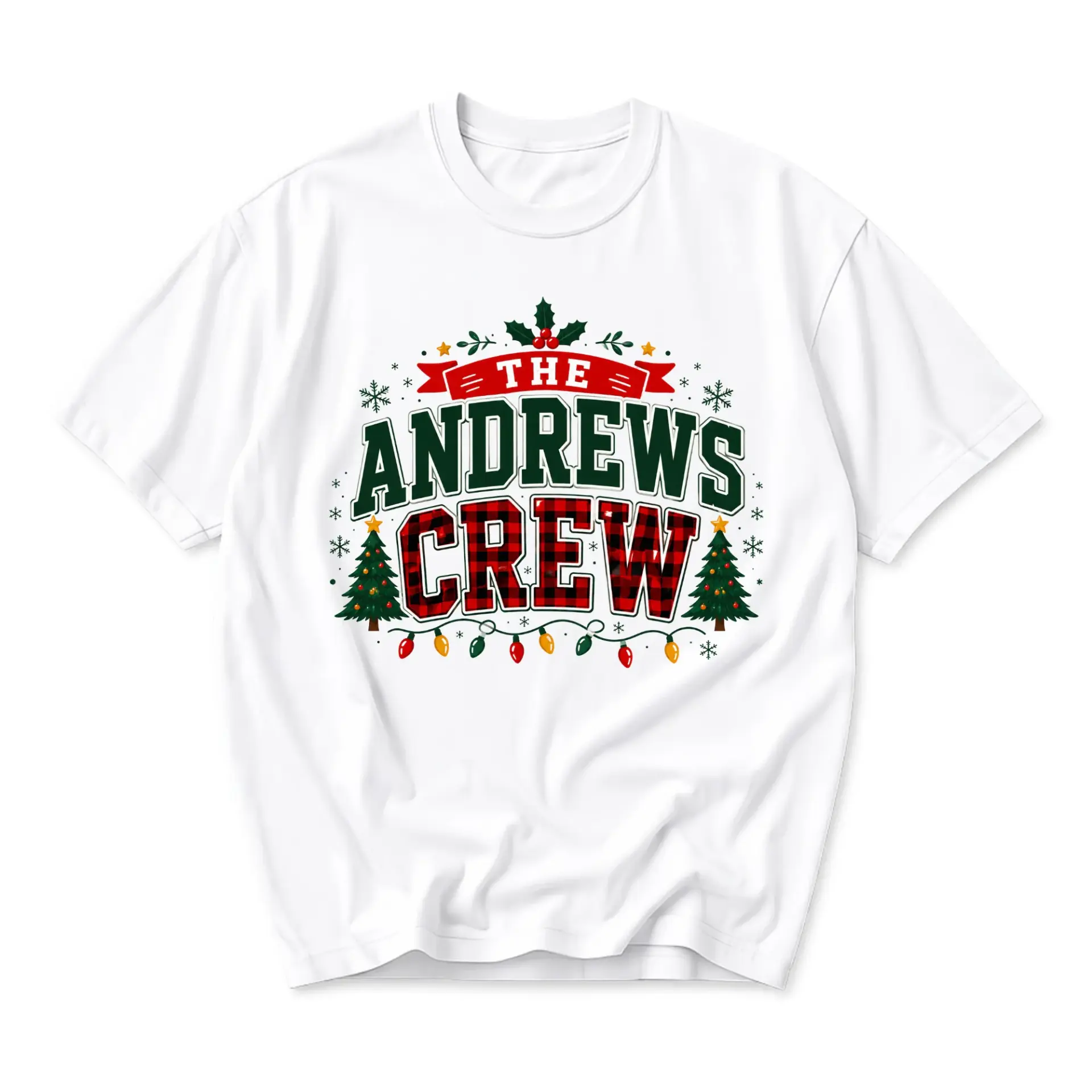 T-shirt the Andrews Crew Christmas Graphic Tee Holiday Season Matching