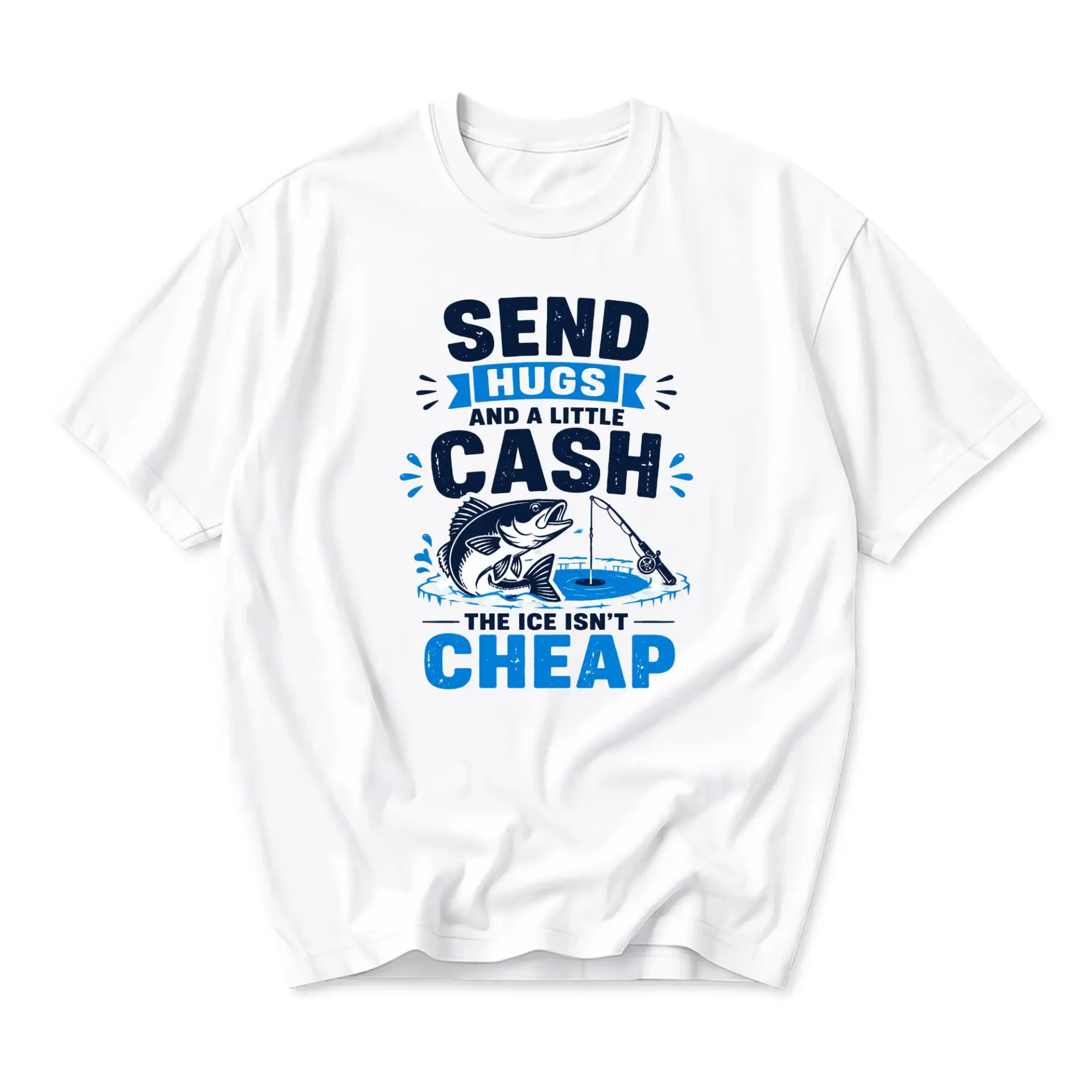 Funny Shirt Fishing Quote Unisex Graphic Printed T-Shirt Soft Cotton Casual Everyday Outfit Tee for Men and Women