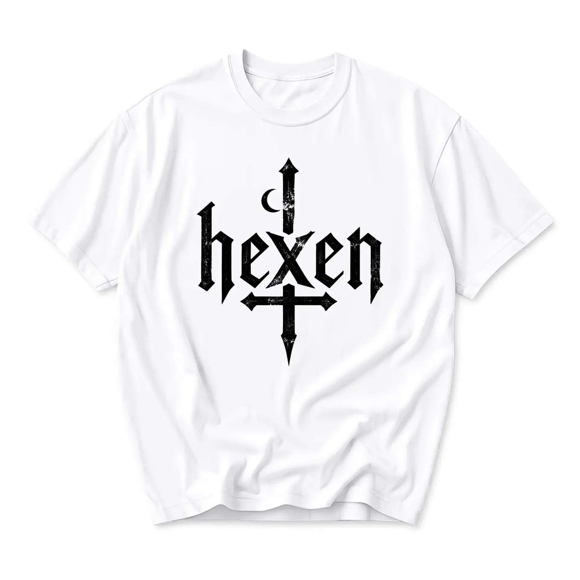 Graphic Tee Hexen Occult Gothic Symbol Print Unisex Crew Neck Casual Everyday Short Sleeve Cotton Blend Shirt Top