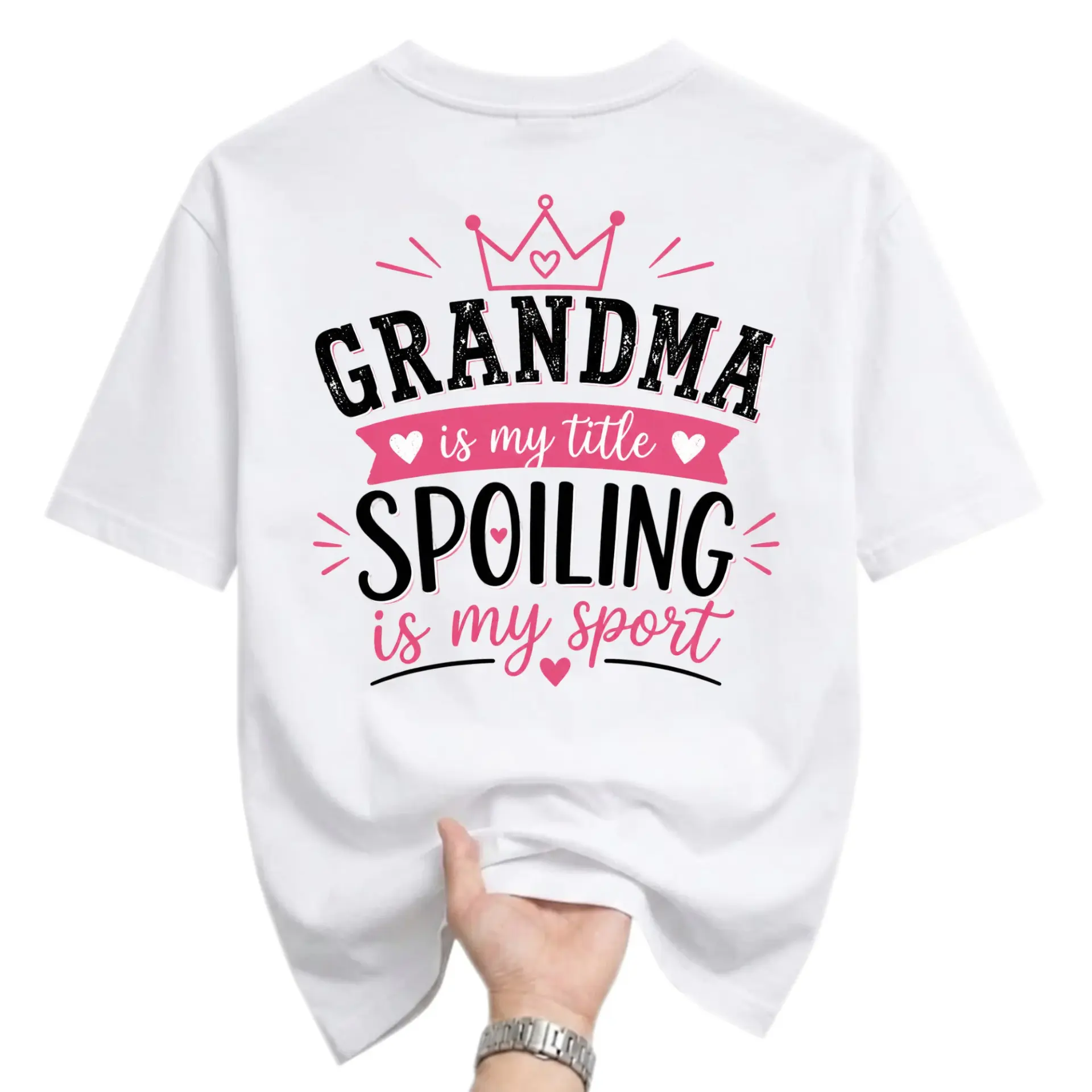 Graphic Tee Grandma Is My Spoiling Is Funny Shirt for Women Unisex Casual