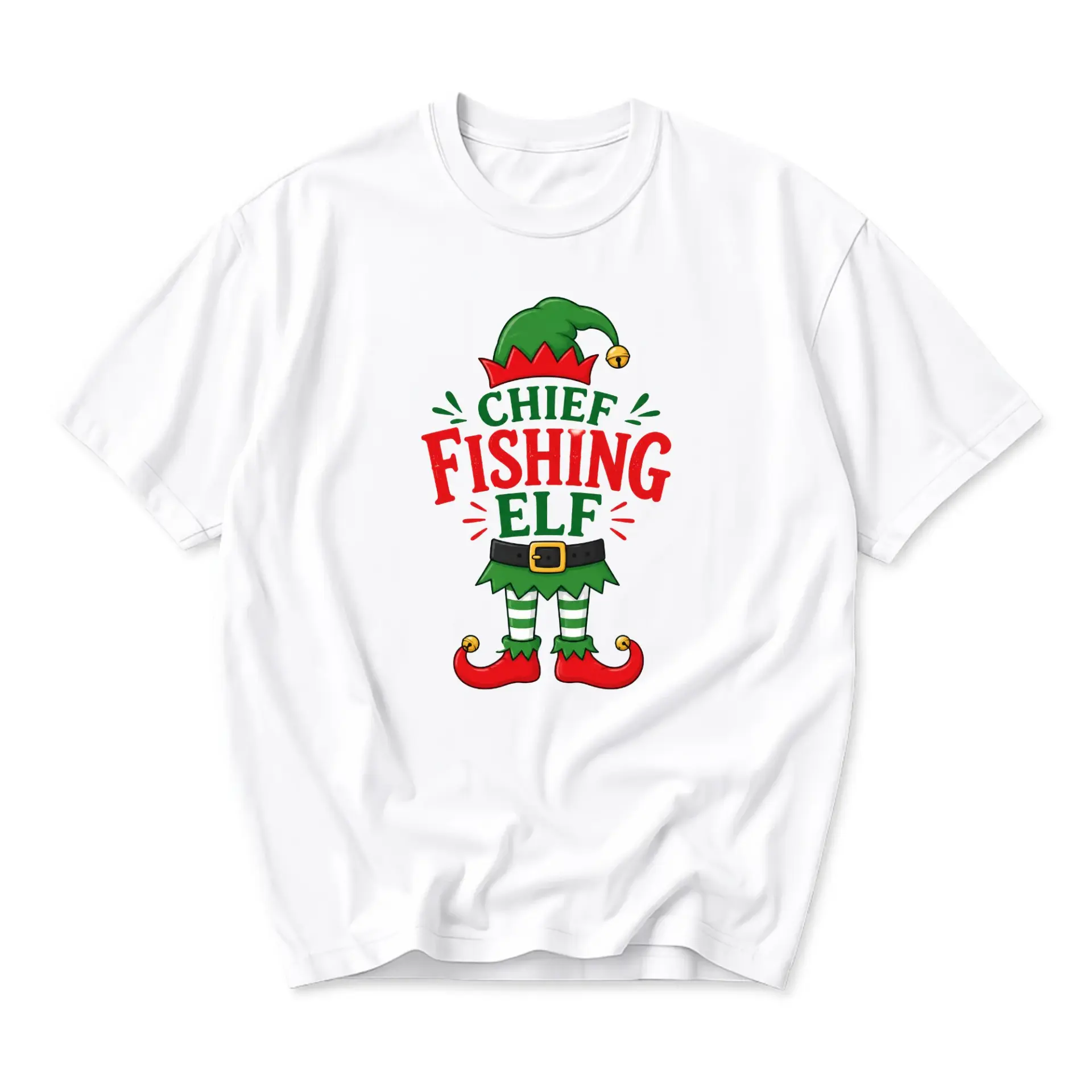 Funny Shirt Chief Fishing Graphic Tee Unisex Crew Neck Short Sleeve Casual