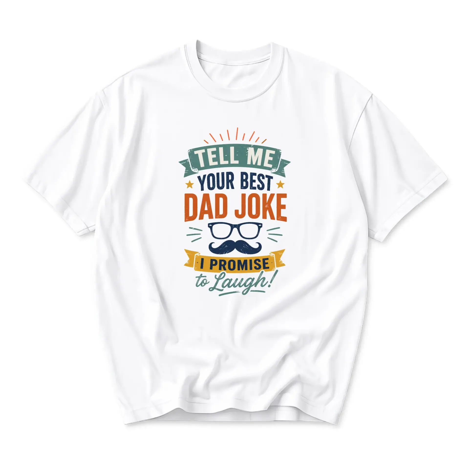 Funny Shirt Tell Me Your Best Dad Joke Graphic Tee for Men and Women Humorous Crew Neck Casual Cotton Blend Top