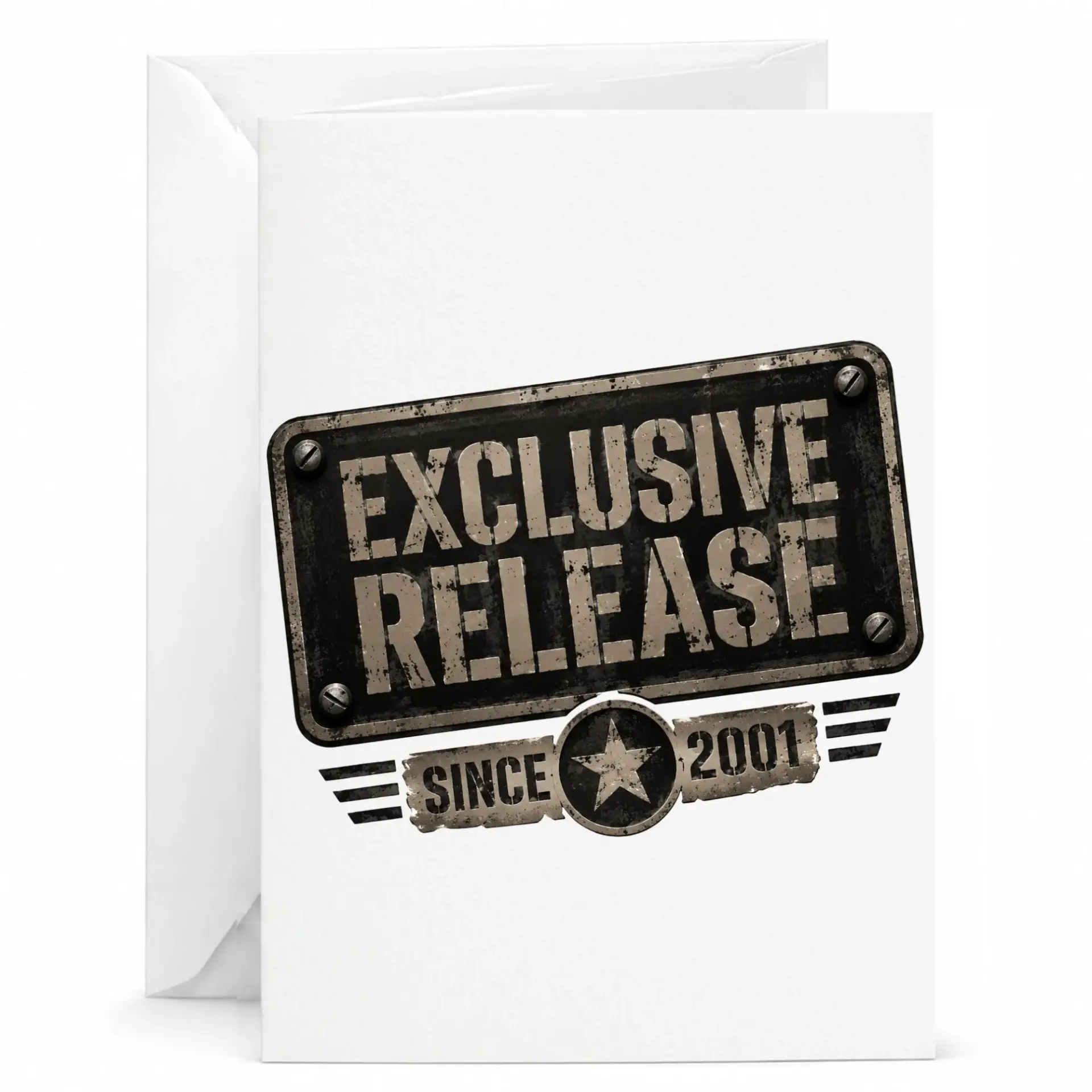 Birthday Card Exclusive Release Since 2001 Vintage Style Greeting Card for Milestone Celebration and Anniversary