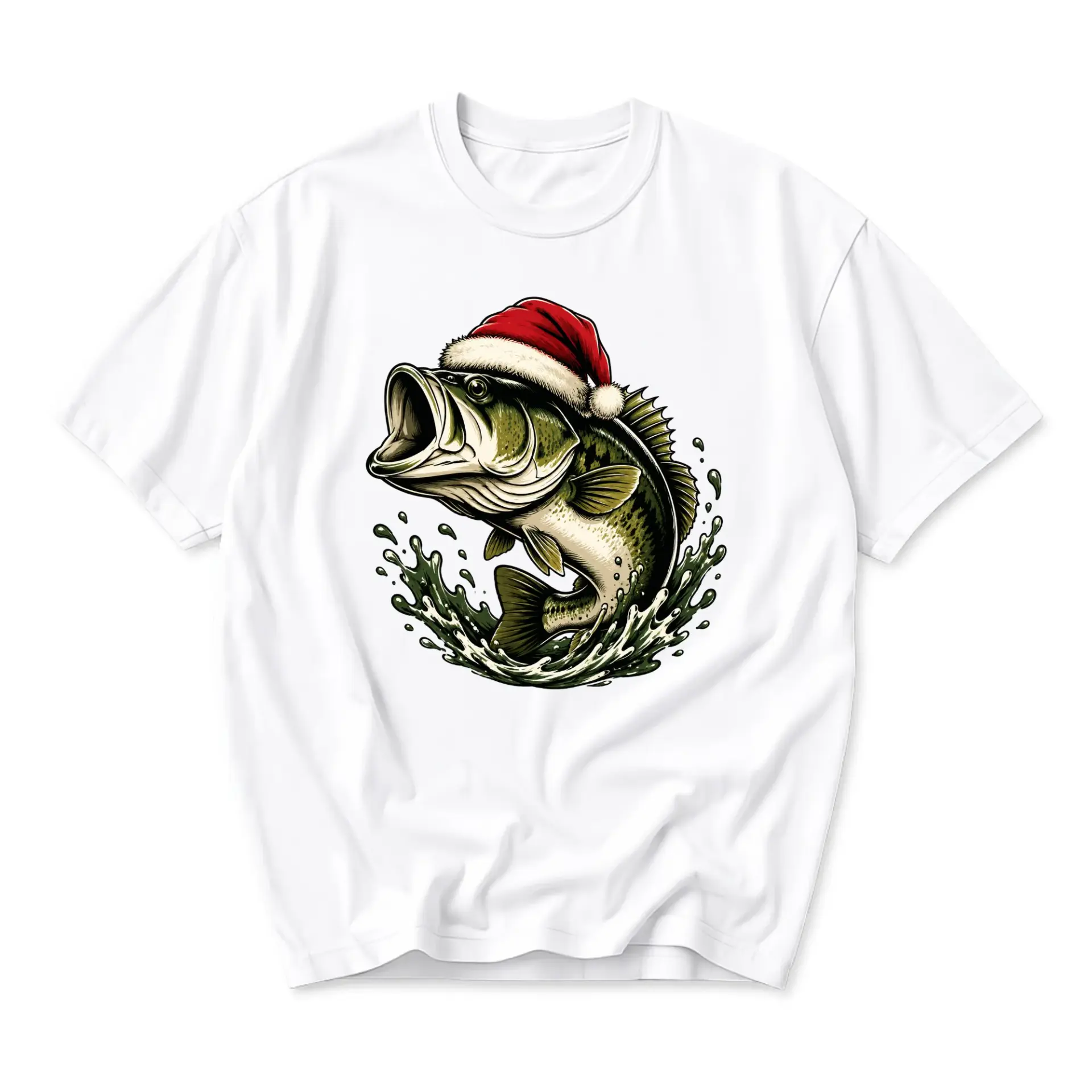 Graphic Tee Unisex Crew Neck T-Shirt Featuring a Festive Jumping Fish