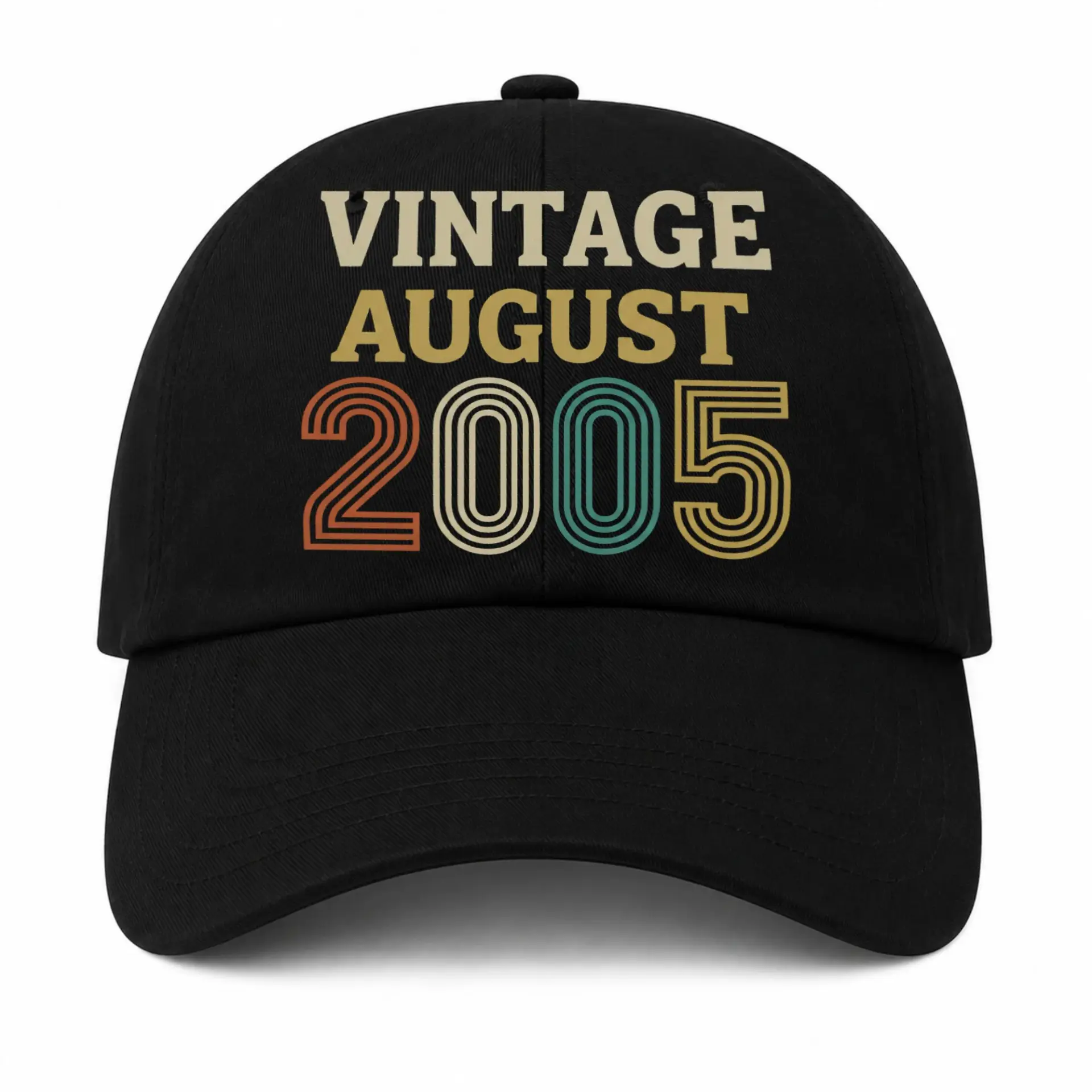Baseball Cap Vintage August 2005 Retro Aesthetic Embroidered Dad Hat