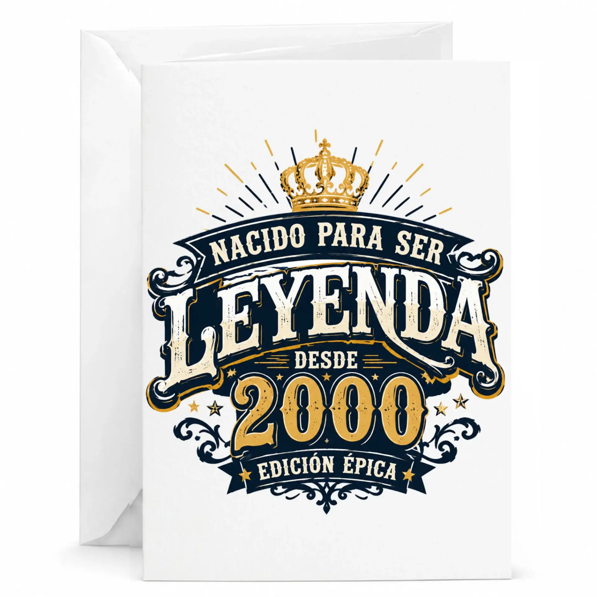 Birthday Card Born to Be a Legend Since 2000 Epic Edition Greeting Card for Milestone Celebration for Men and Women
