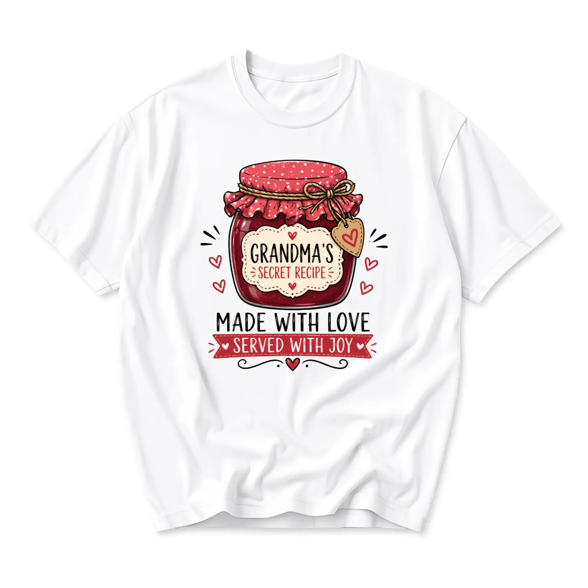 Graphic Tee Grandma's Secret Recipe Jam Jar Shirt Unisex Casual Everyday