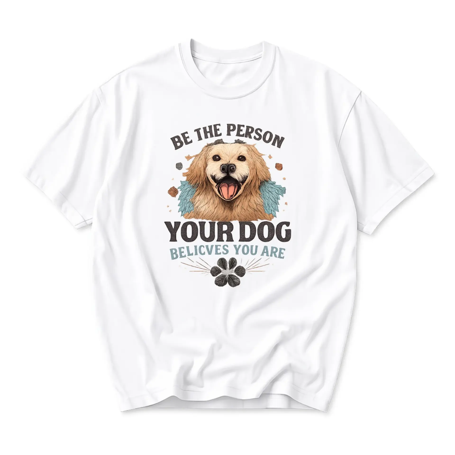 Funny Shirt Be the Person Your Dog Believes You Are Graphic Tee Unisex