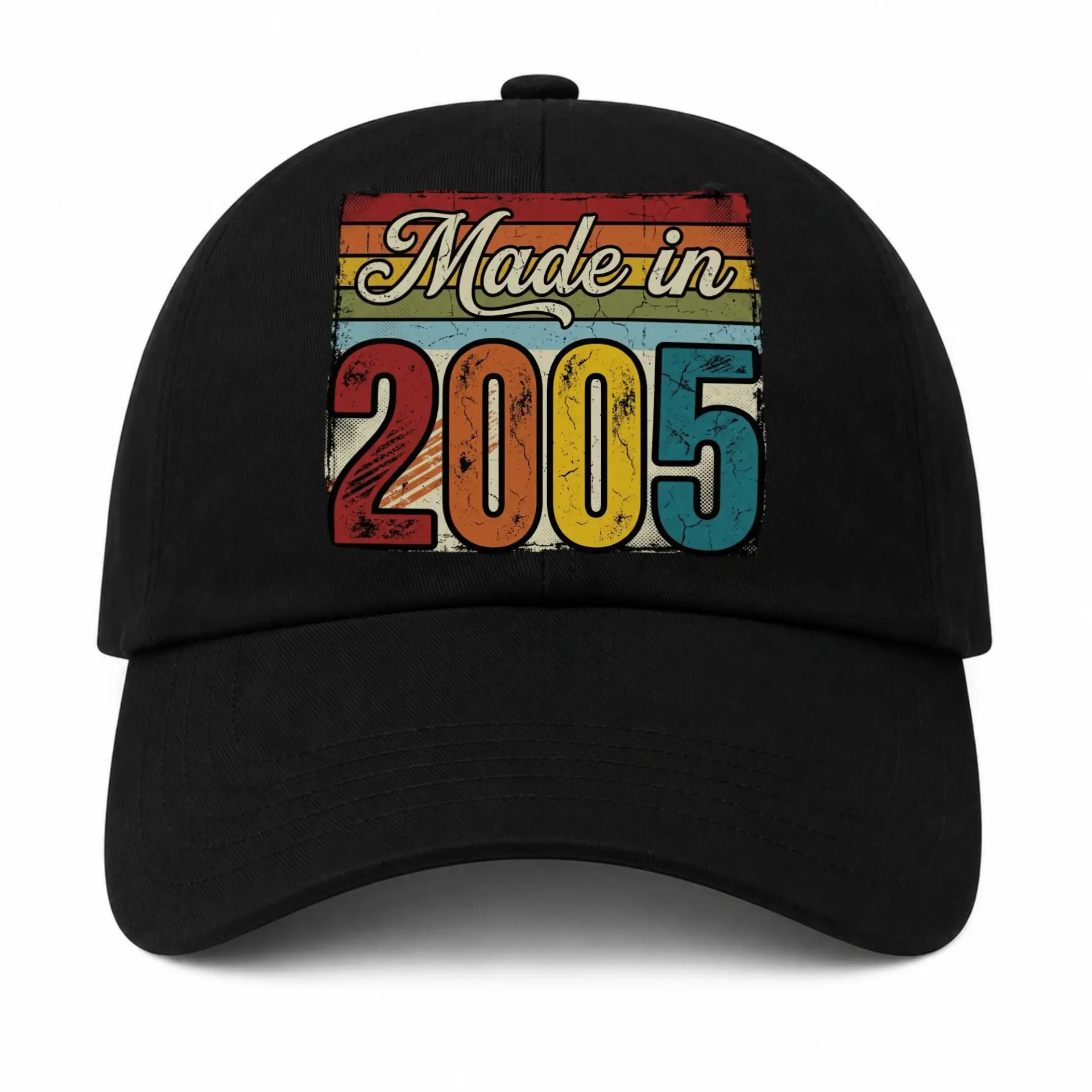 Baseball Cap Retro 2005 Vintage Style Graphic Embroidered Dad Hat