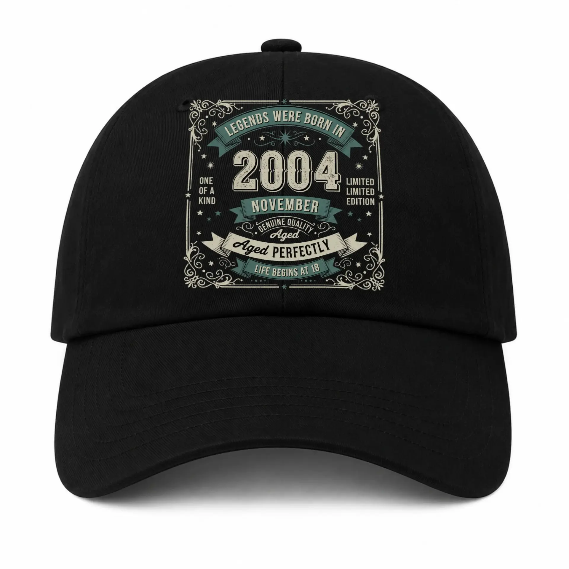 Baseball Cap Legends Were Born in November 2004 Aged to Perfection Hat