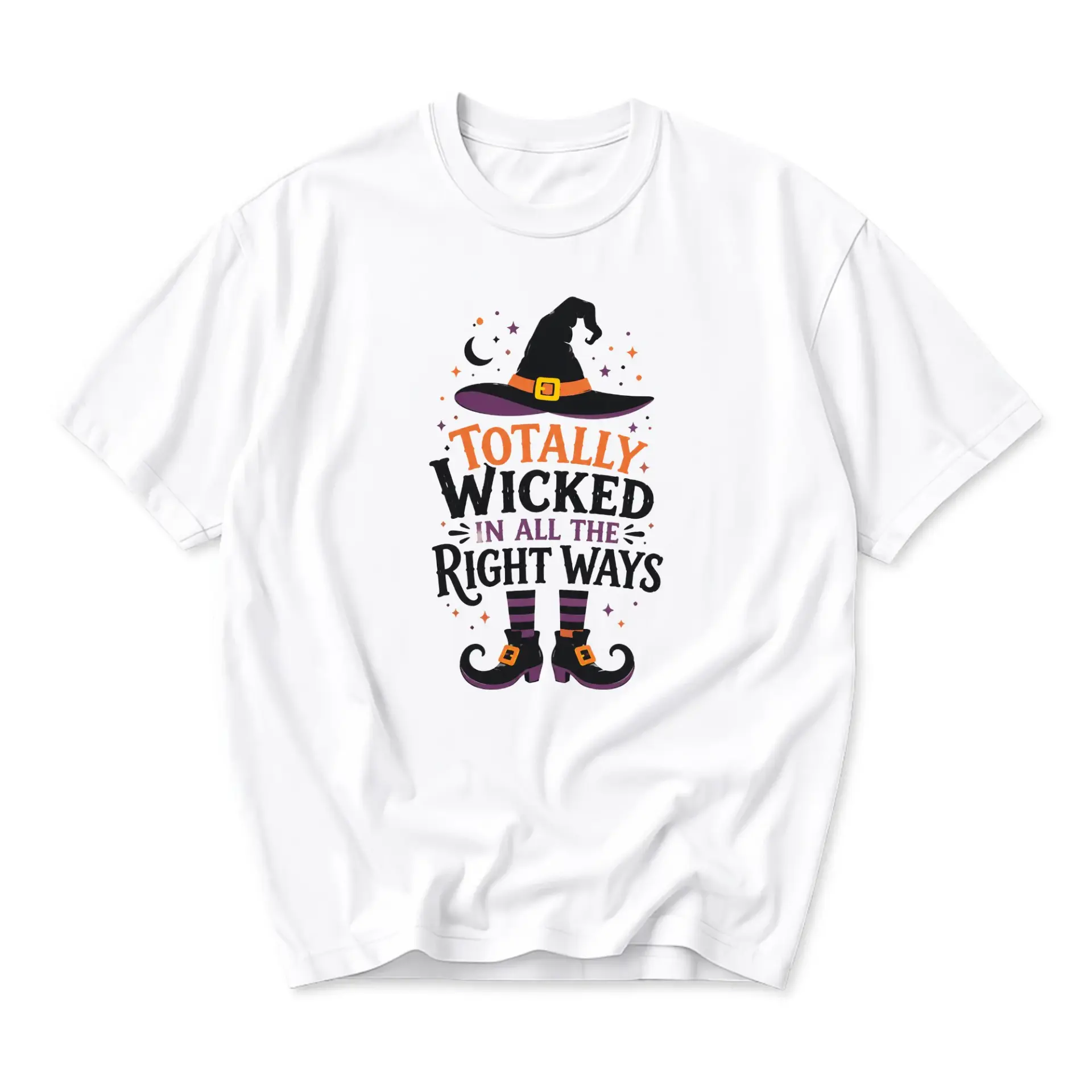 Funny Shirt Totally Wicked in All the Right Ways Graphic Tee Unisex Crew Neck Short Sleeve Casual Cotton Blend Top