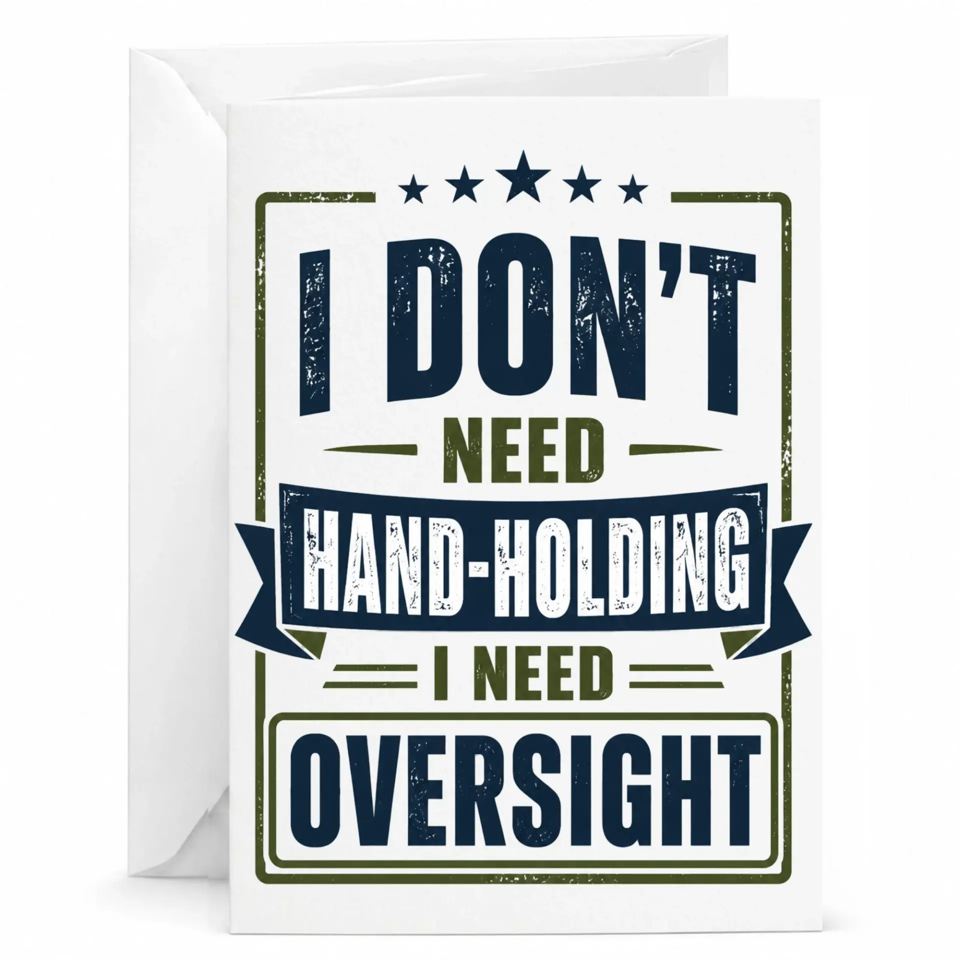 Funny Greeting Card with Humorous Sarcastic Office Quote for Colleagues or Friends Professional Typography