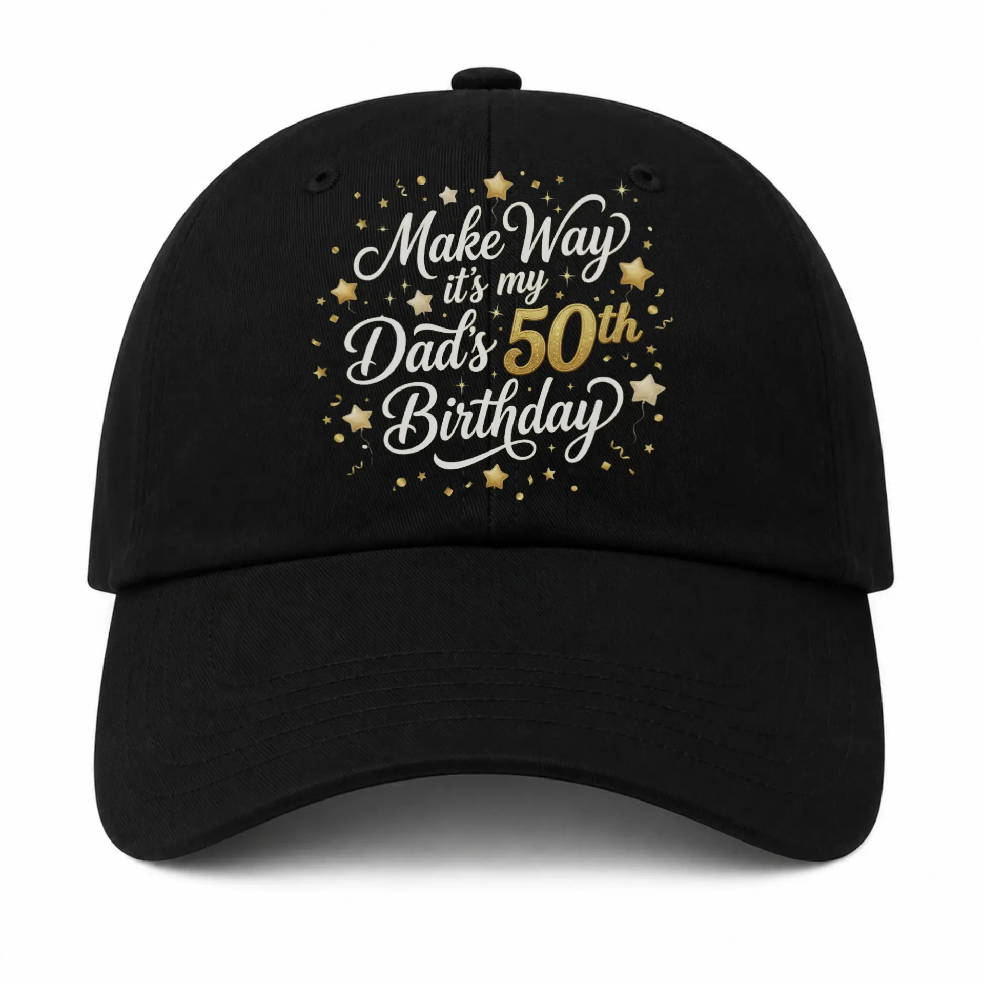 Baseball Cap 50th Birthday Gift Vintage Style Cotton Dad Hat