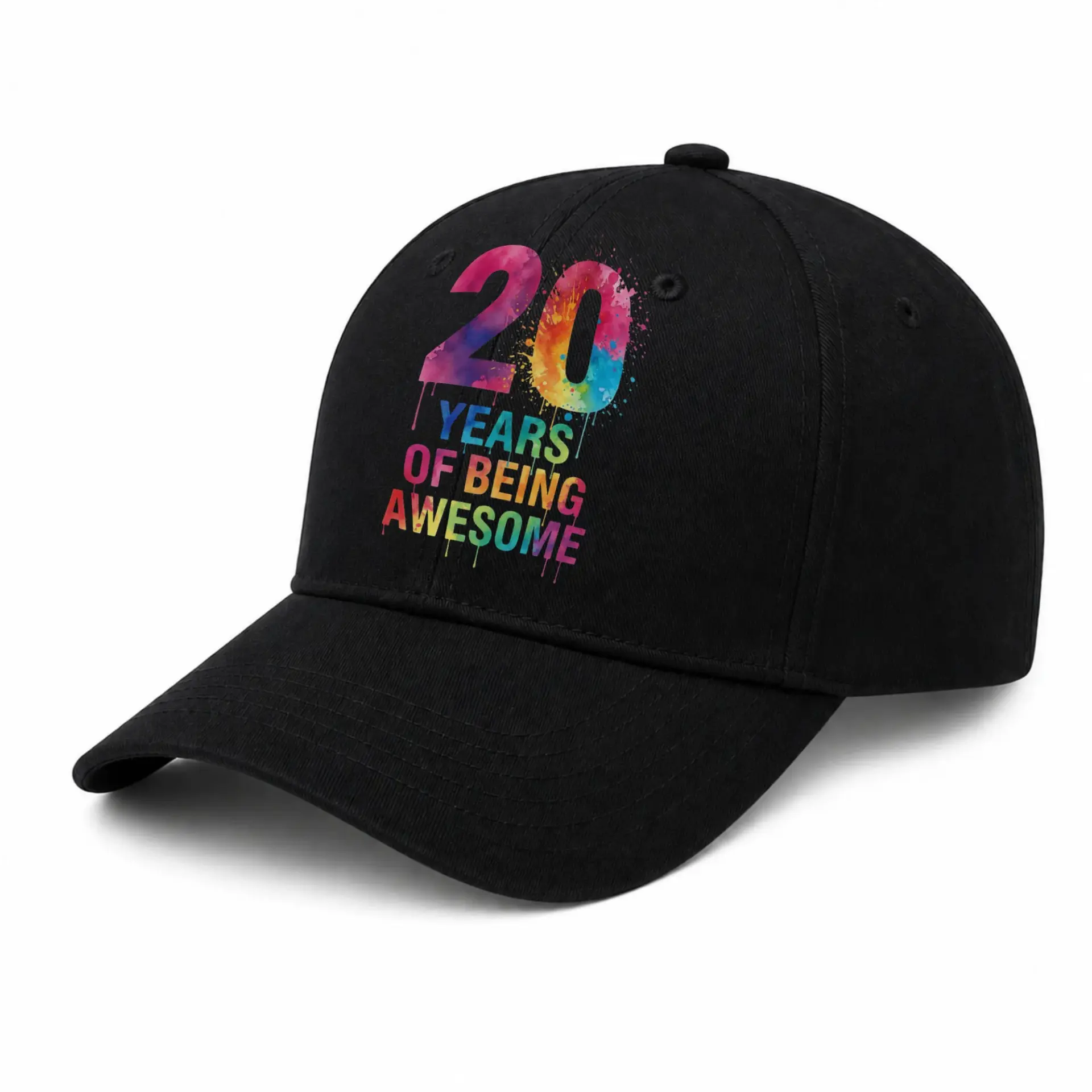 Vinyl Sticker Pack 20 Years of Being Awesome Colorful Artistic Design Waterproof Decals for Laptops and Water Bottles