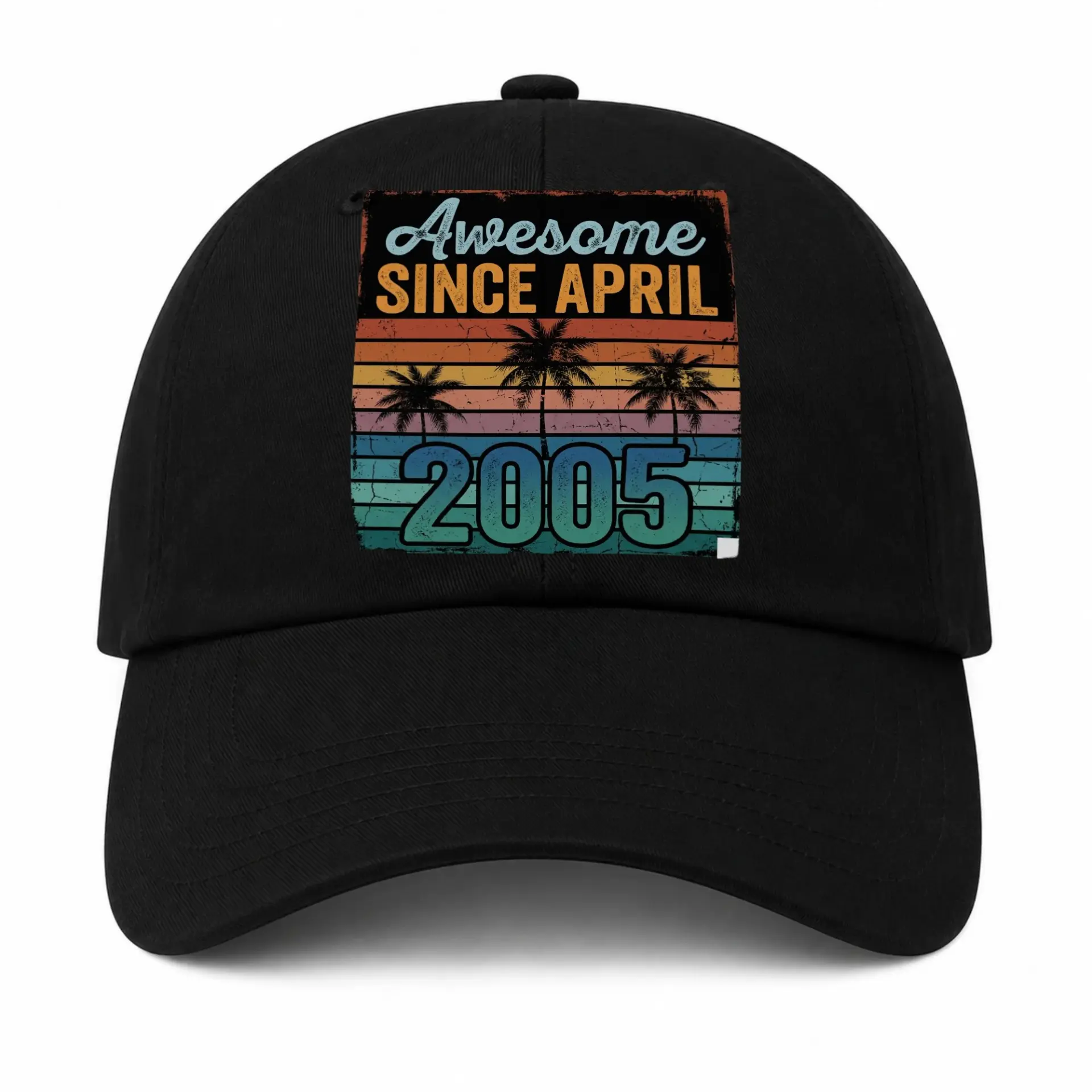 Vinyl Sticker Pack Awesome Since April 2005 Vintage Tropical Sunset Design Decals for Laptops Water Bottles Journals