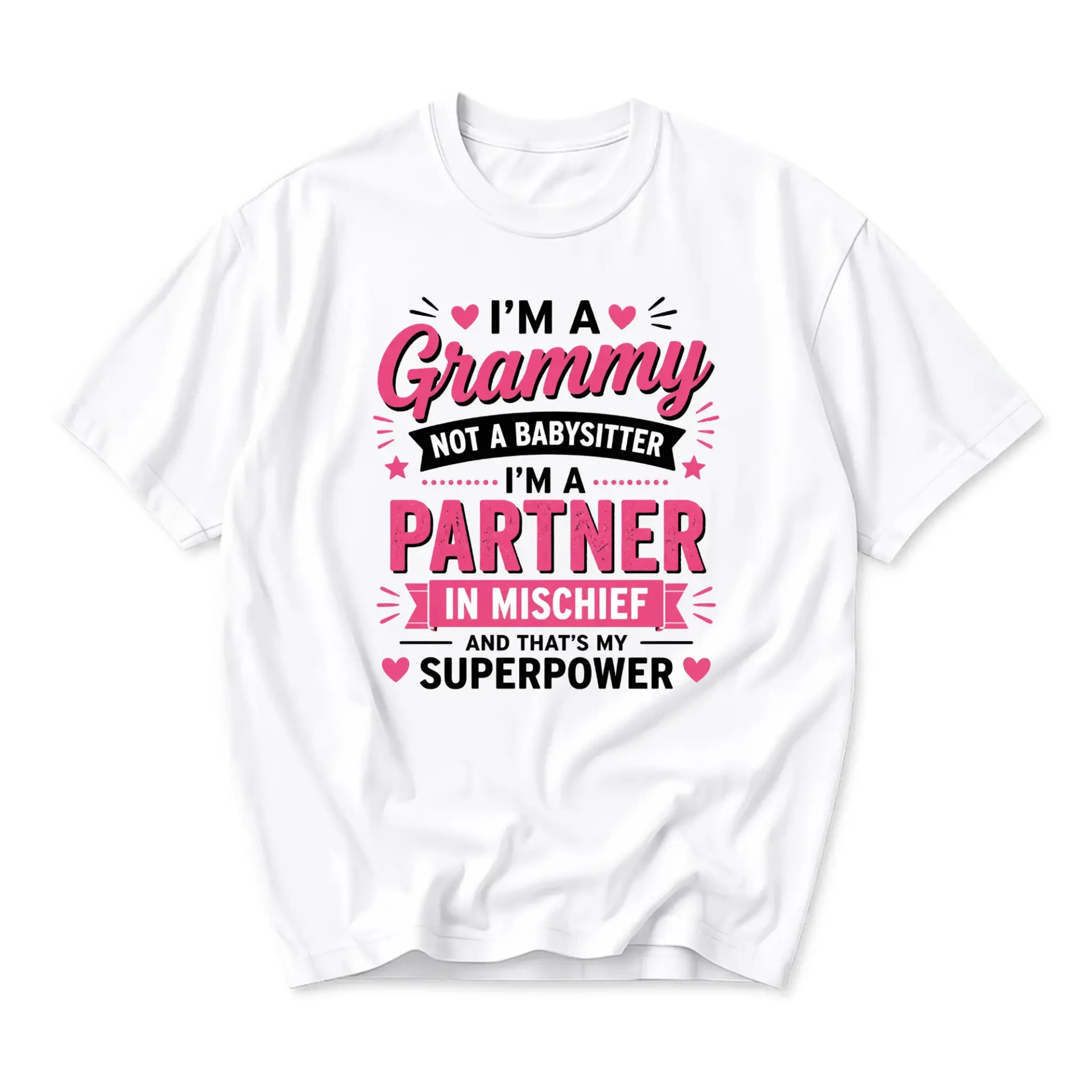 Funny Shirt Grammys Partner in Mischief Graphic Tee Unisex Casual Crew Neck