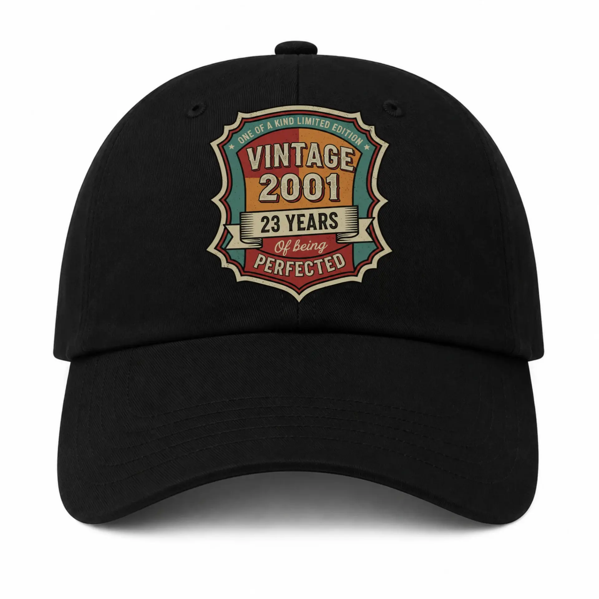 Baseball Cap Vintage 2001 23 Years of Being Perfected Retro Shield Hat