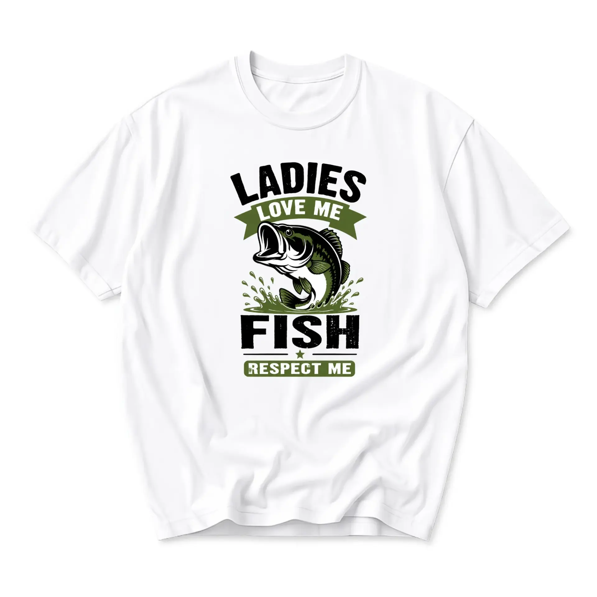 Funny Shirt Ladies Love Me Fish Me Graphic Tee Unisex Crew Neck Casual