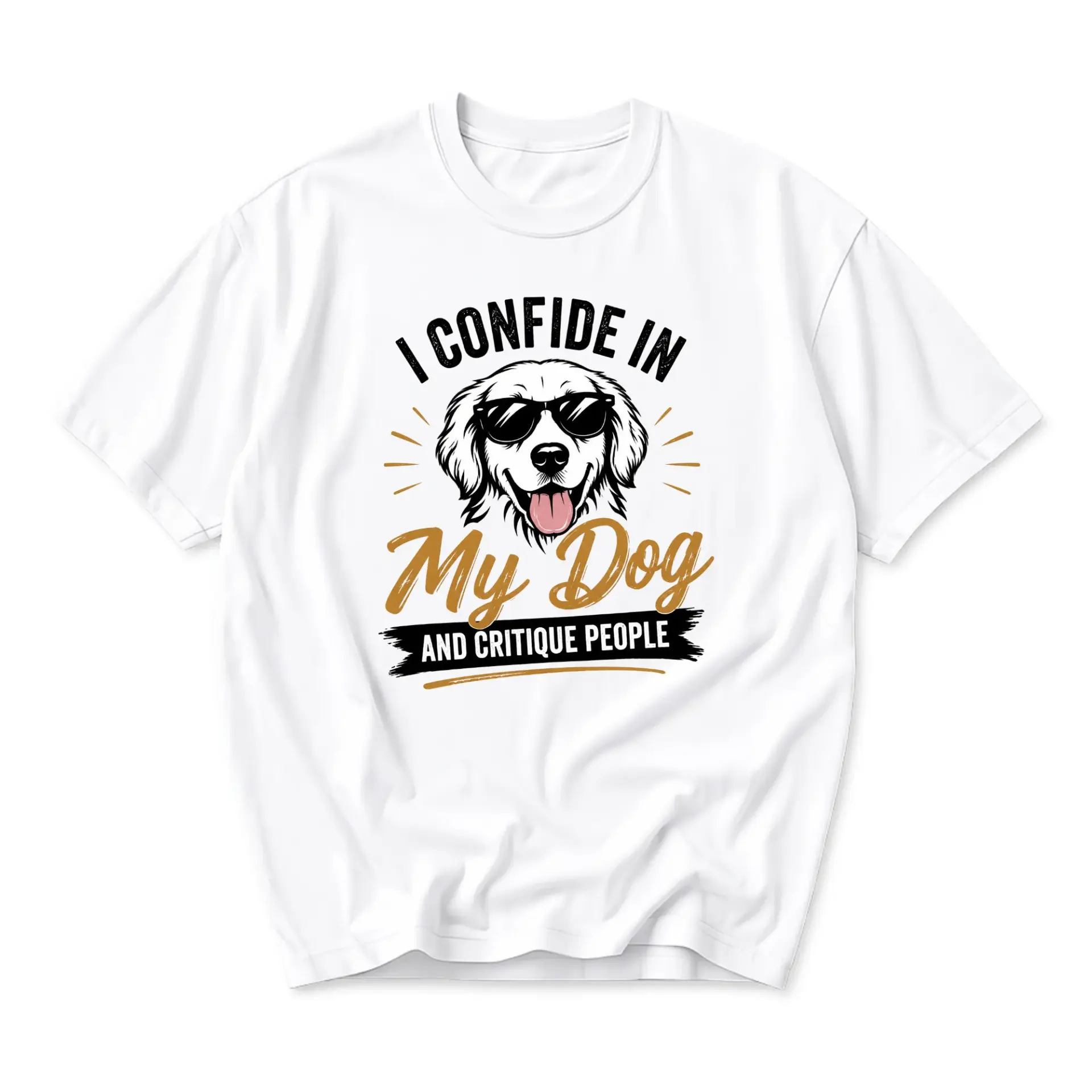 Funny Shirt I Confide in and Critique People Graphic Tee Casual Cotton