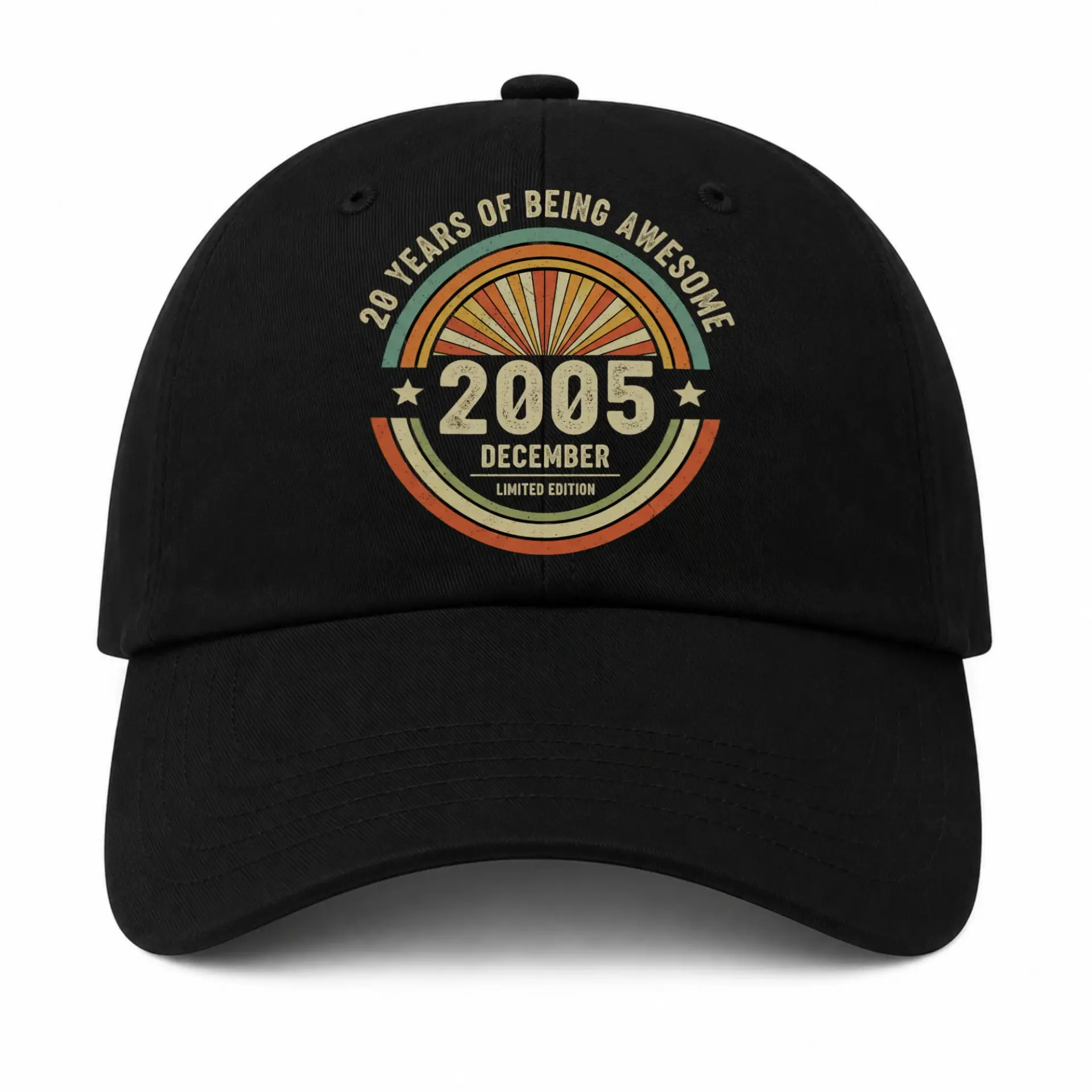 Baseball Cap 20 Years of Being Awesome Retro Style Cotton Dad Hat