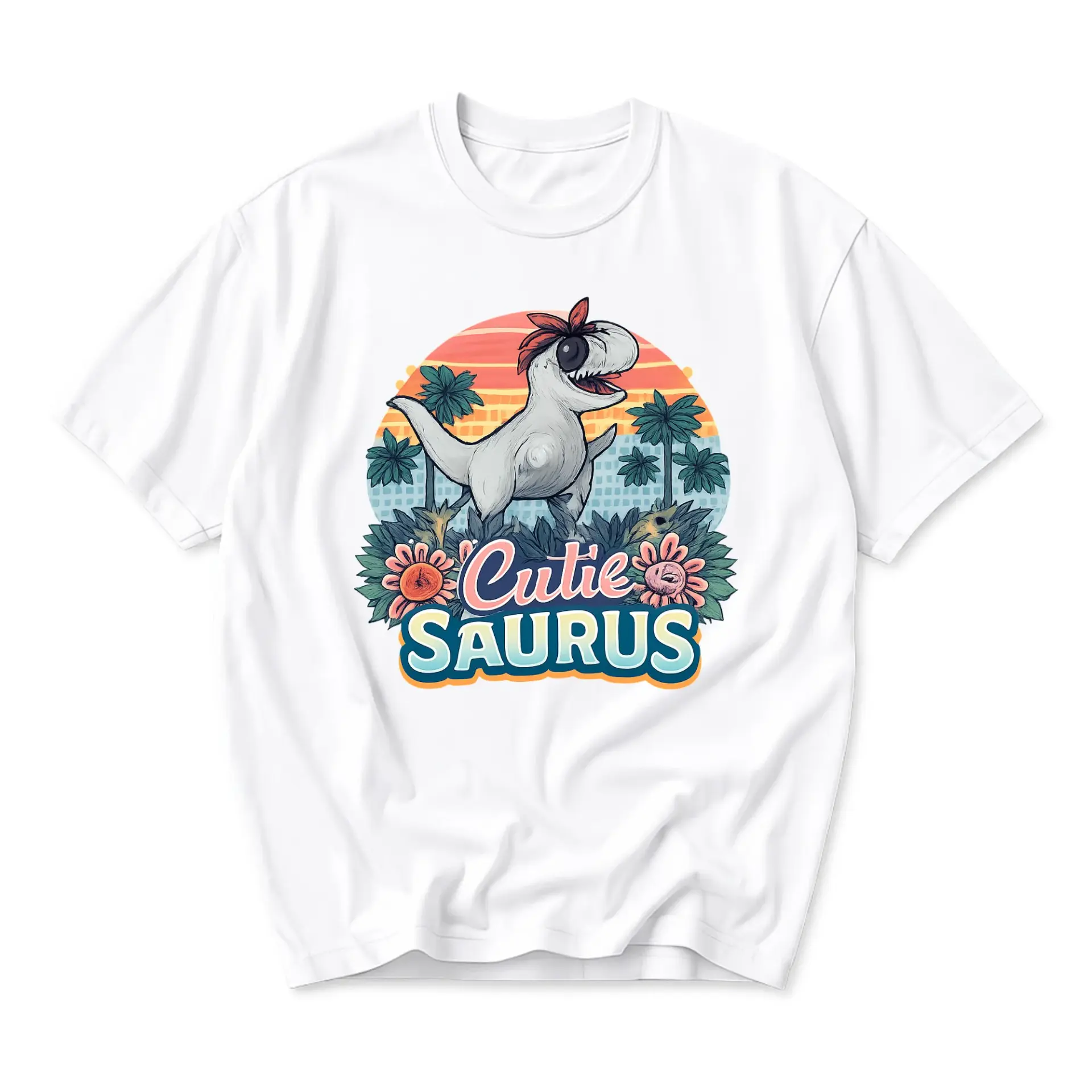 Graphic Tee Saurus Unisex Crew Neck T-Shirt Funny Dinosaur Illustration