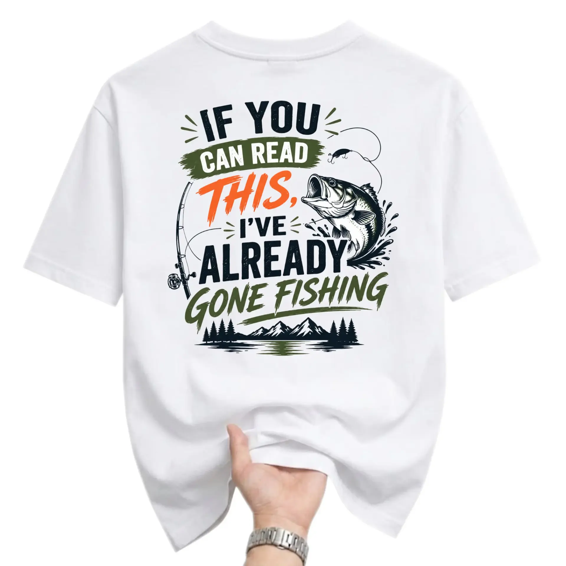 Funny Shirt If You Can Read This I Have Already Gone Fishing Graphic Printed Unisex Casual Crew Neck Cotton Tee